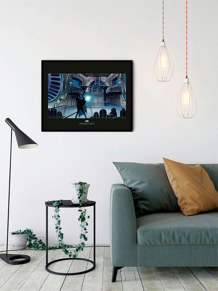 Komar Wanddecoratie Star Wars Classic RMQ Vader luik Throneroom Wanddecoratie voor de kinderkamer - zonder lijst (1 stuk)