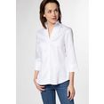eterna overhemdblouse modern classic blouse met driekwartmouwen wit