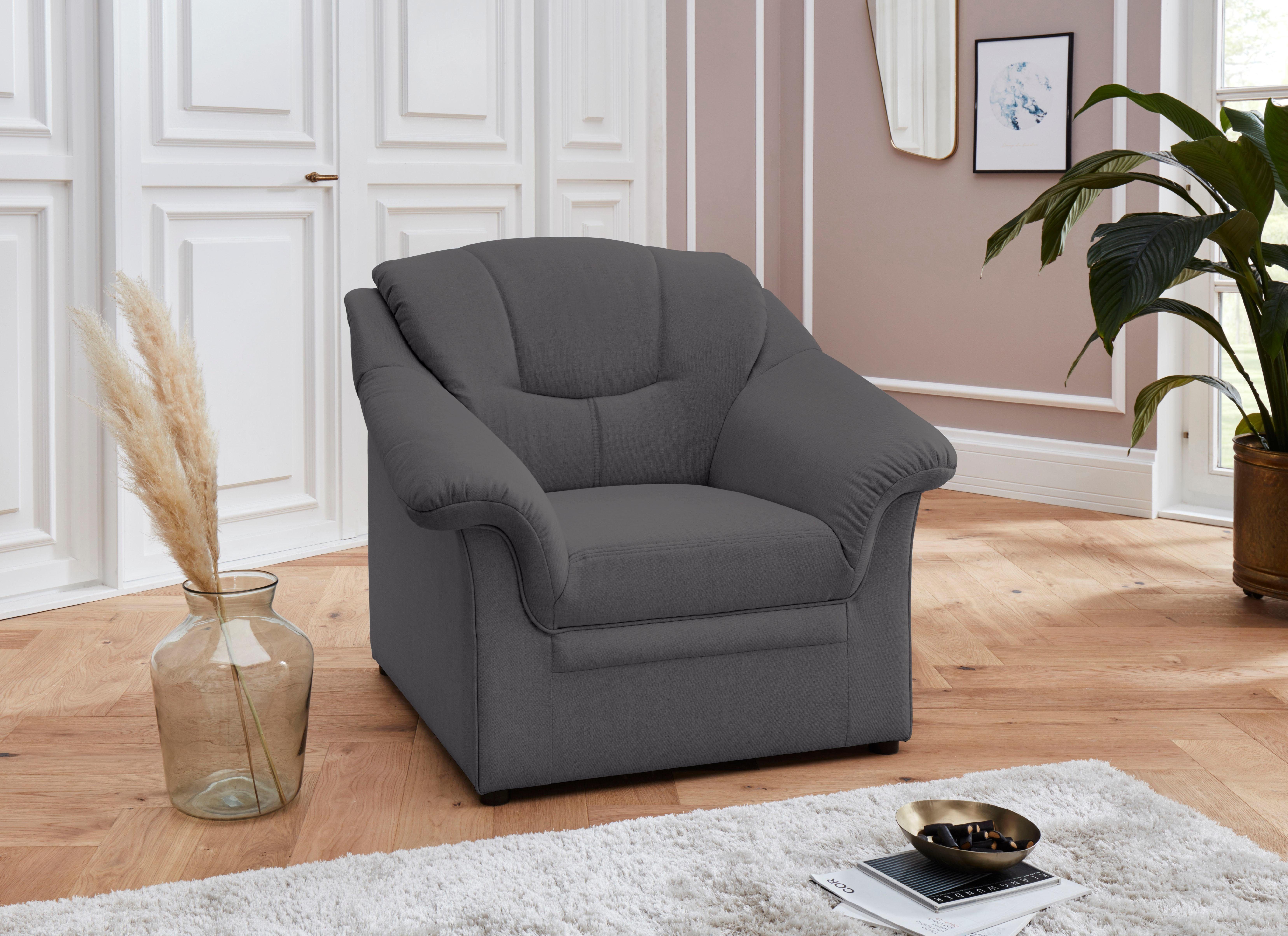 DOMO collection Fauteuil Mezia comfortabel en tijdloos, comfortabele armleuningen fauteuils zwart