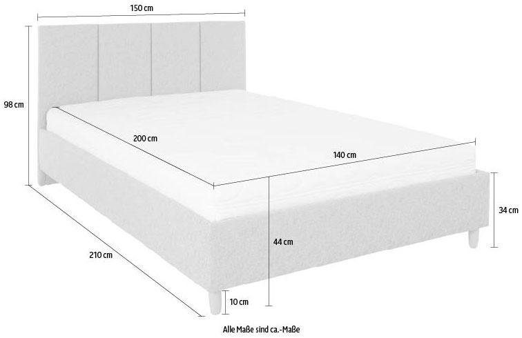 Westfalia Polsterbetten Gestoffeerd bed