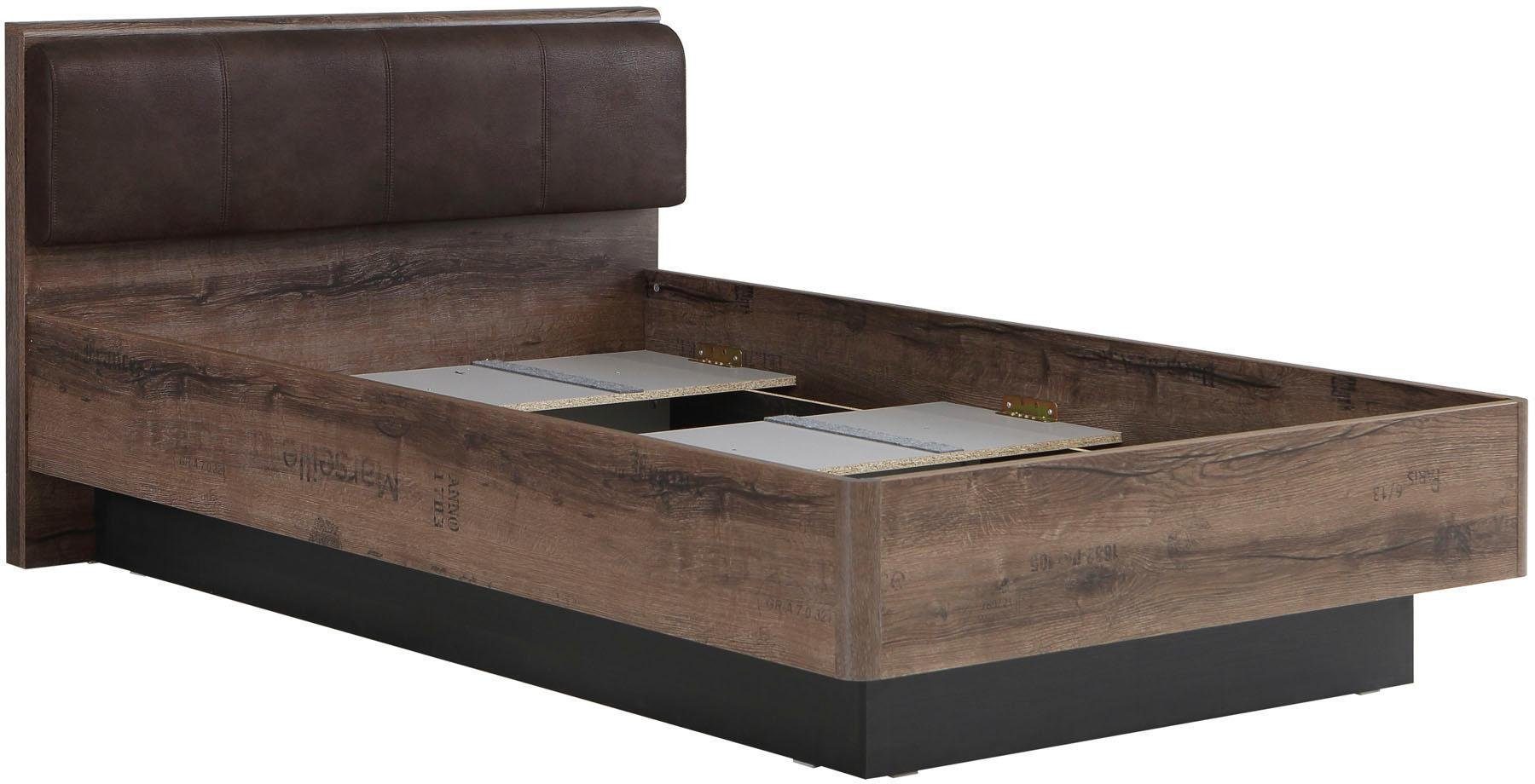 FORTE Bed Jacky met gestoffeerd hoofdbord
