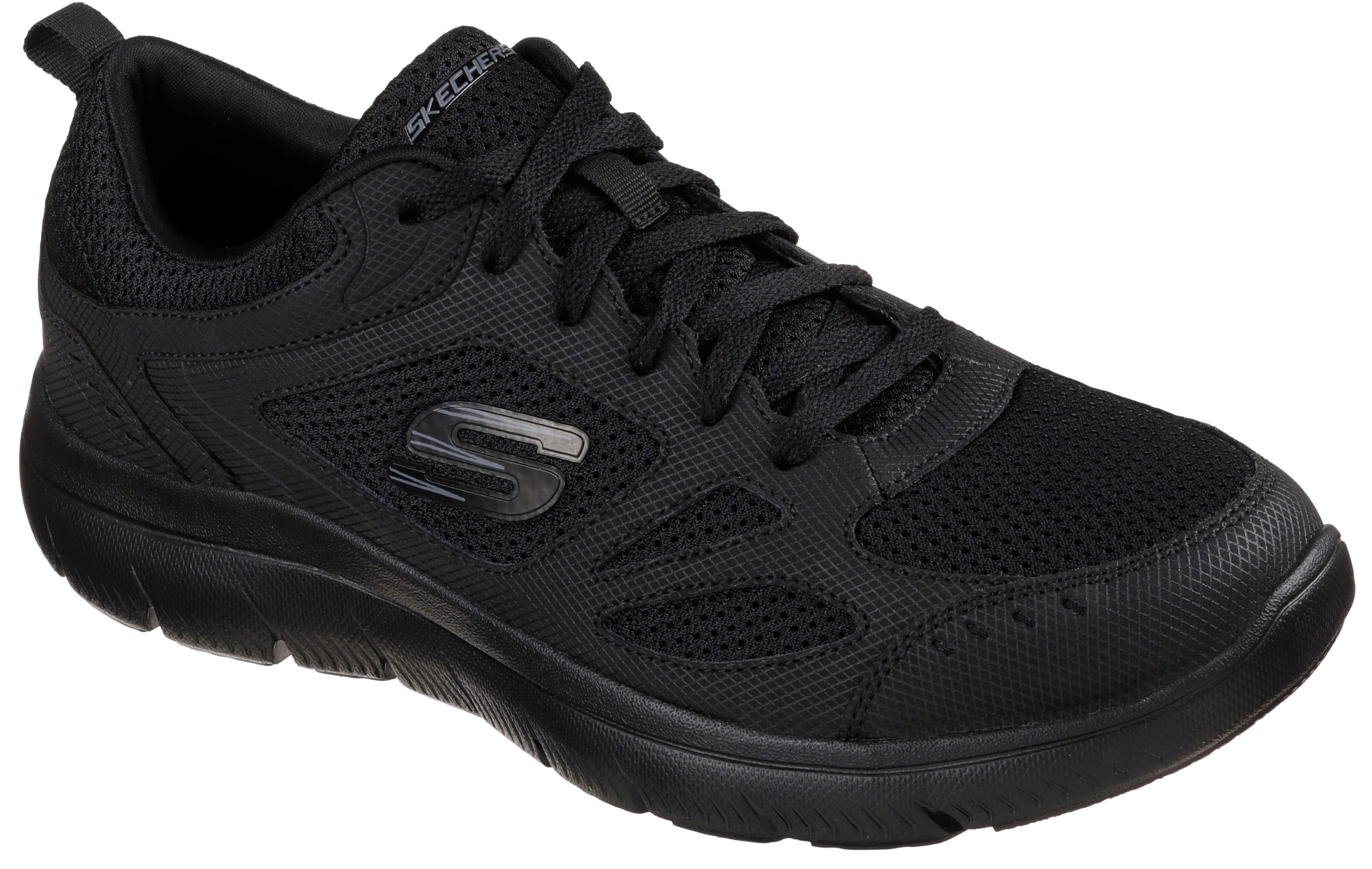 Skechers Sneakers Summits-South Rim , vrijetijdsschoen, lage schoen, veterschoen in moderne materiaalmix heren veterschoenen maat 44 EU zwart
