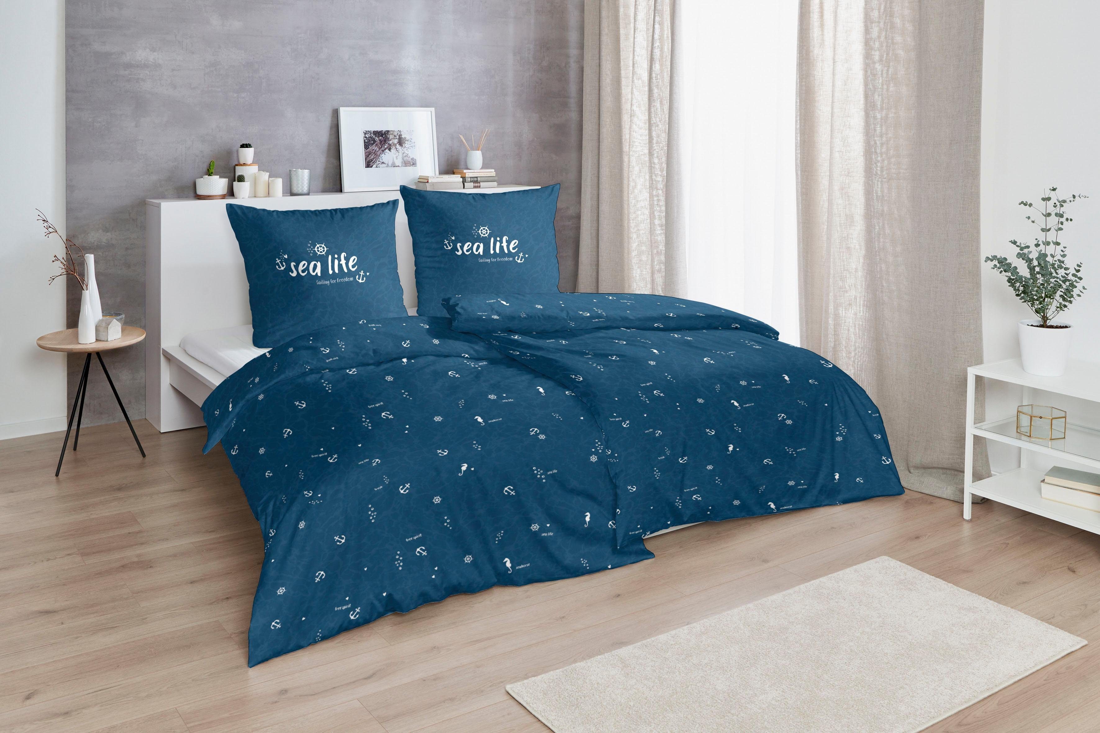 Primera Overtrekset Sealife met maritieme motieven (2-delig)