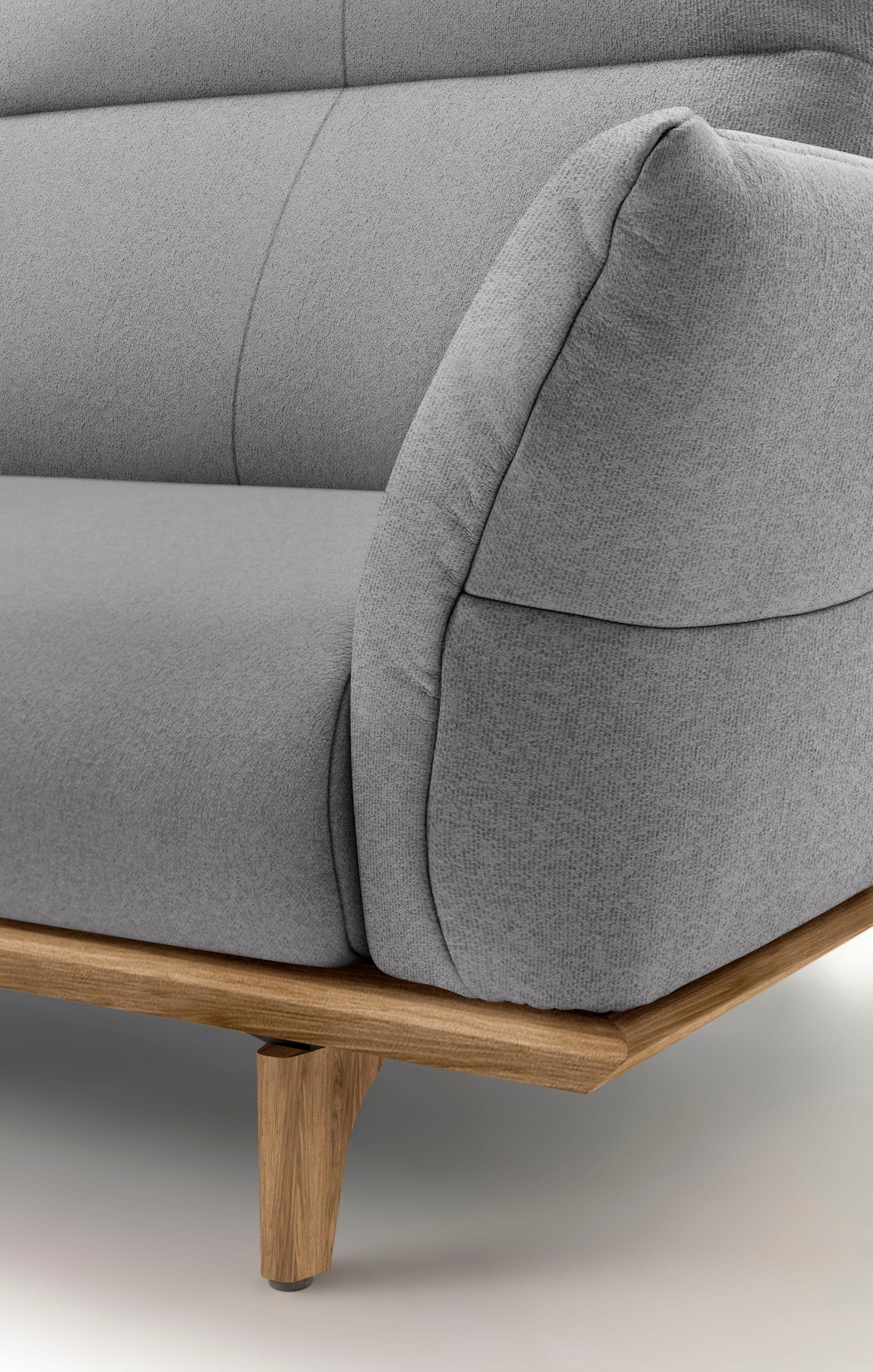 Creation BY ROLF BENZ 3-zitsbank Hs.460 Onderstel in walnotenhout, walnotenhouten poten, breedte 208 cm