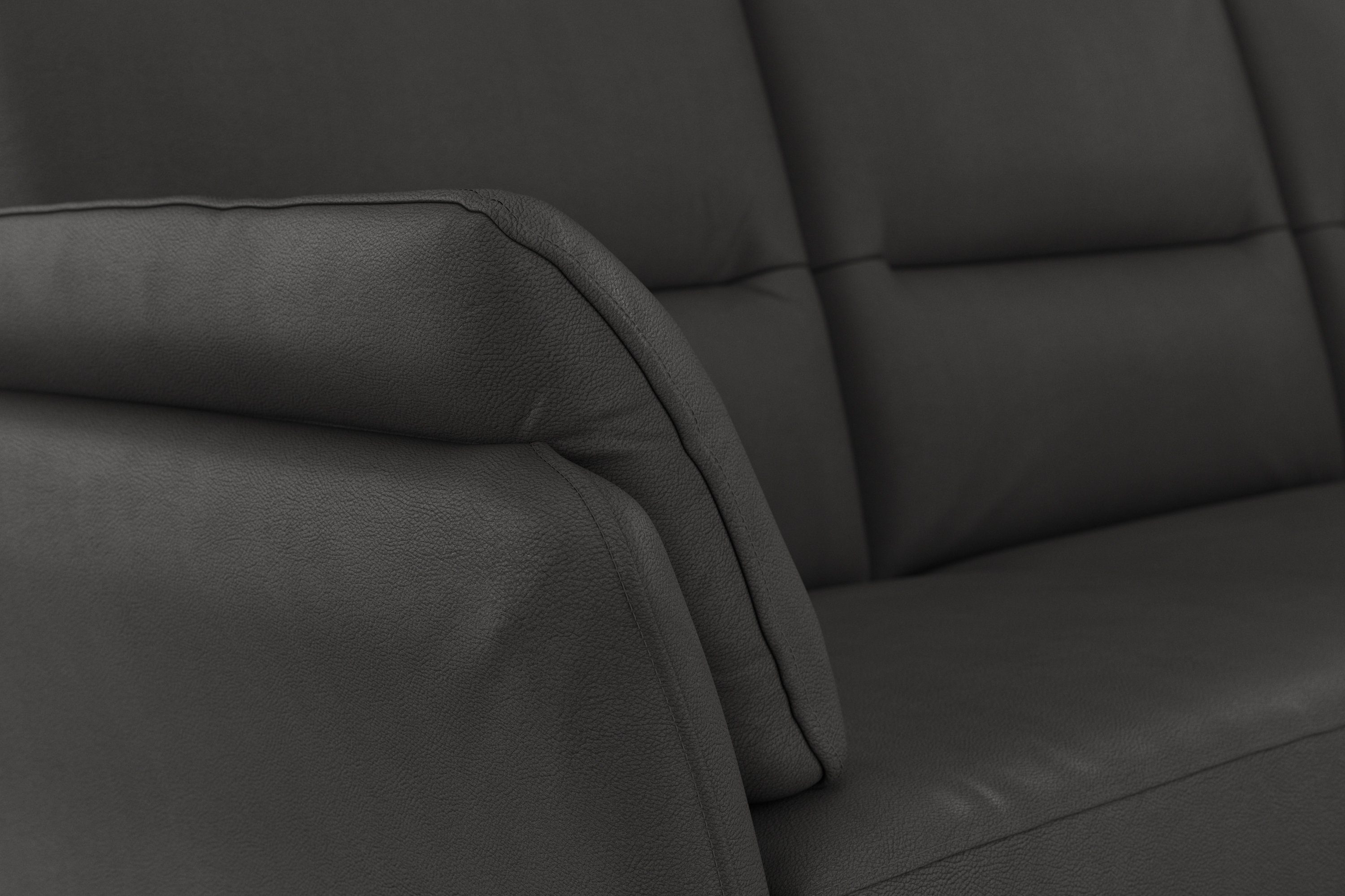 DOMO collection 3-zitsbank Pina tijdloos en elegant, smalle armleuningen, compacte afmetingen