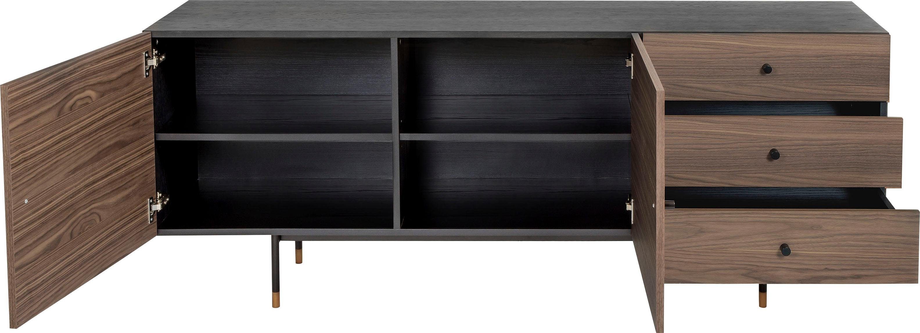 Woodman Dressoir Daniel Kast met walnootfineer, breedte 180 cm, FSC®