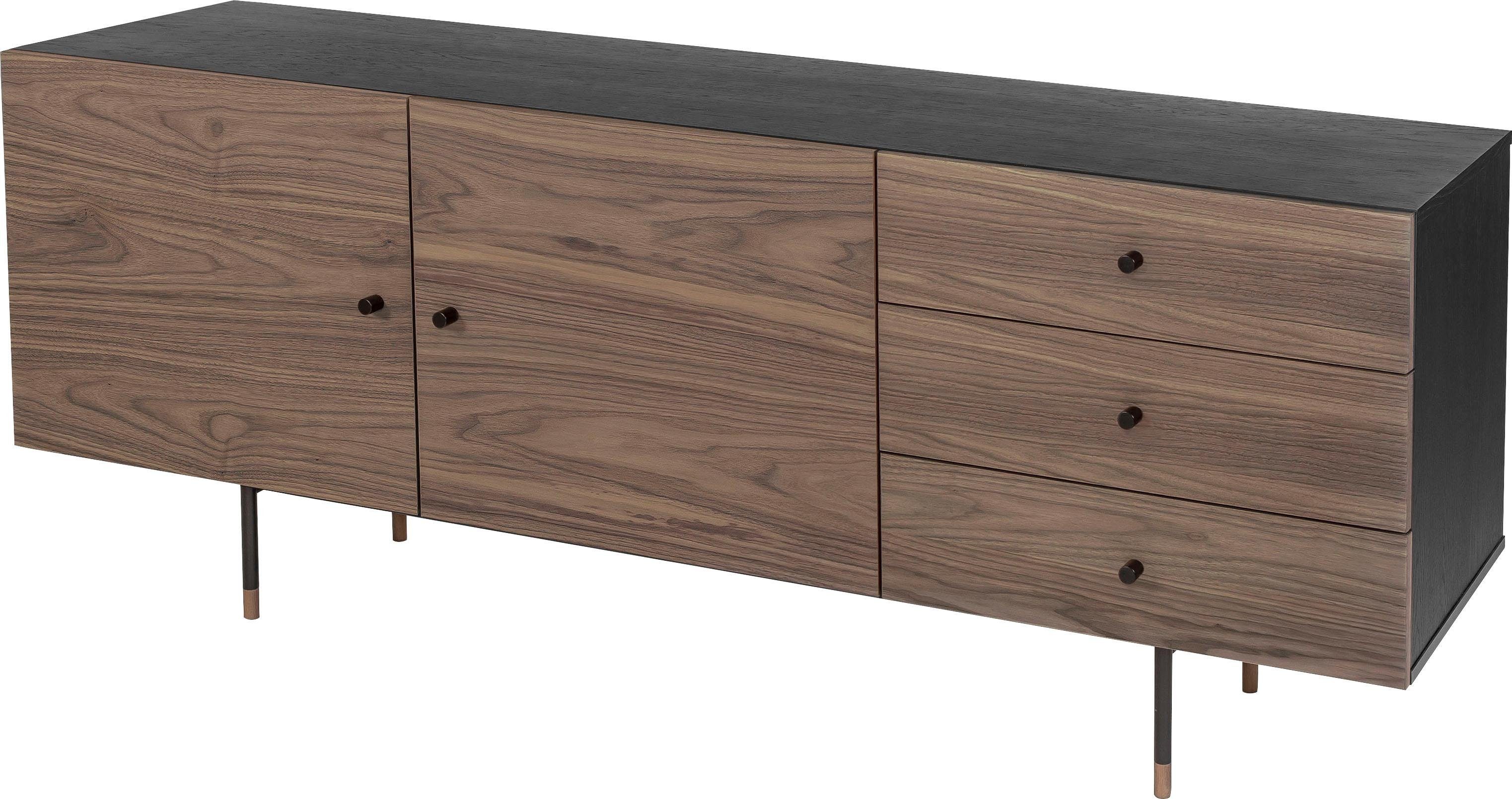 Woodman Dressoir Daniel Kast met walnootfineer, breedte 180 cm, FSC®
