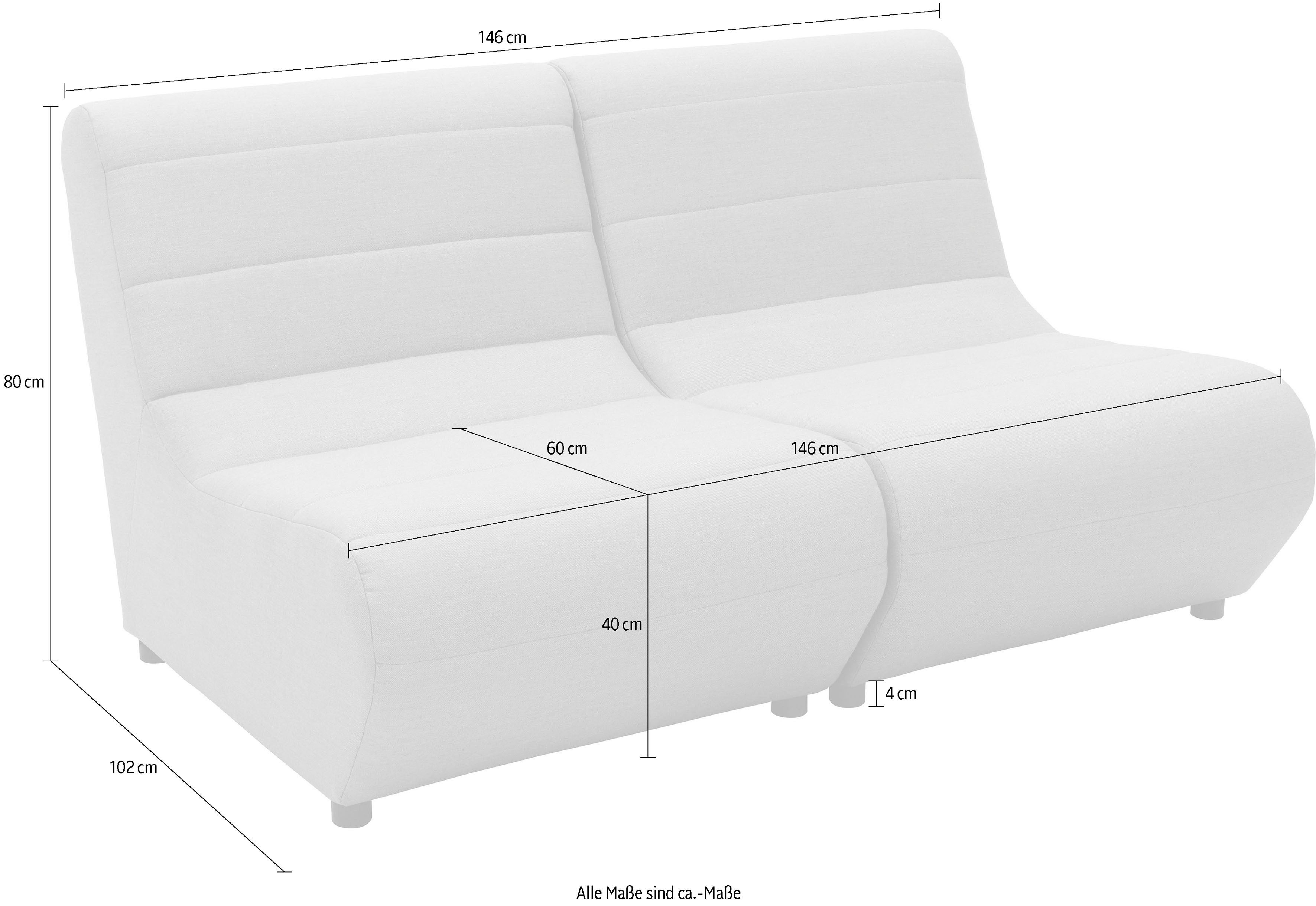 DOMO collection 2-zitsbank Soleil, onderhoudsvriendelijke en weerbestendige bekleding Buiten, bijzonder ontwerp en vormgeving, individueel uitbreidbaar