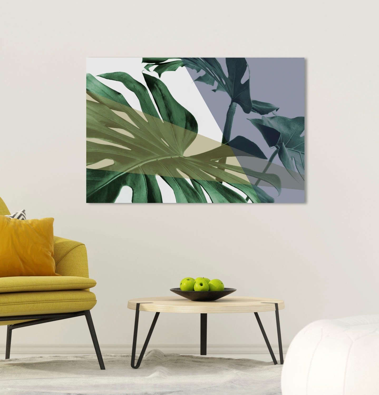 queence Artprint op acrylglas Bladeren Fine Art-print in galeriekwaliteit