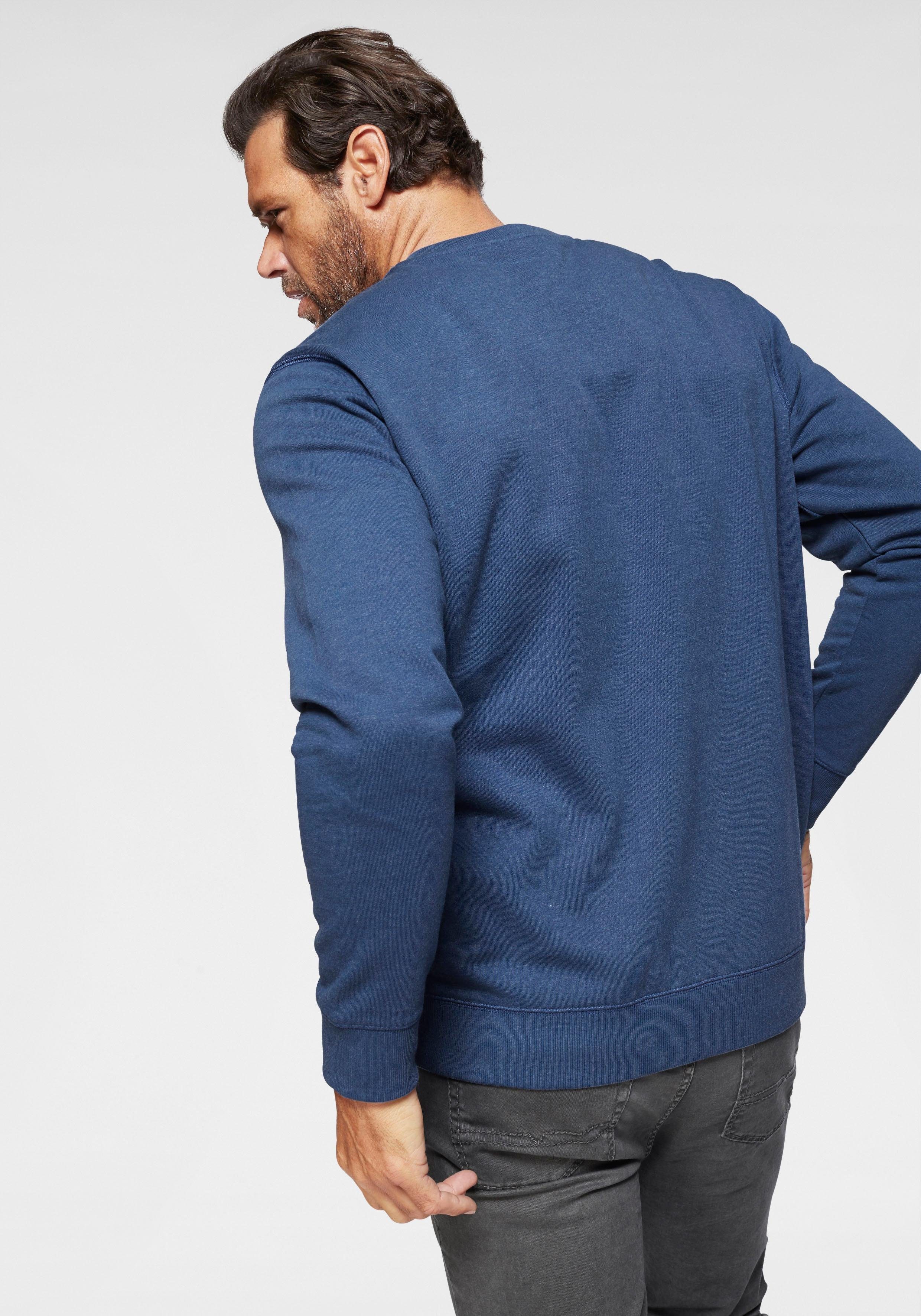 Man's World Sweatshirt Lange mouwen, basic-stijl, effen, ronde hals