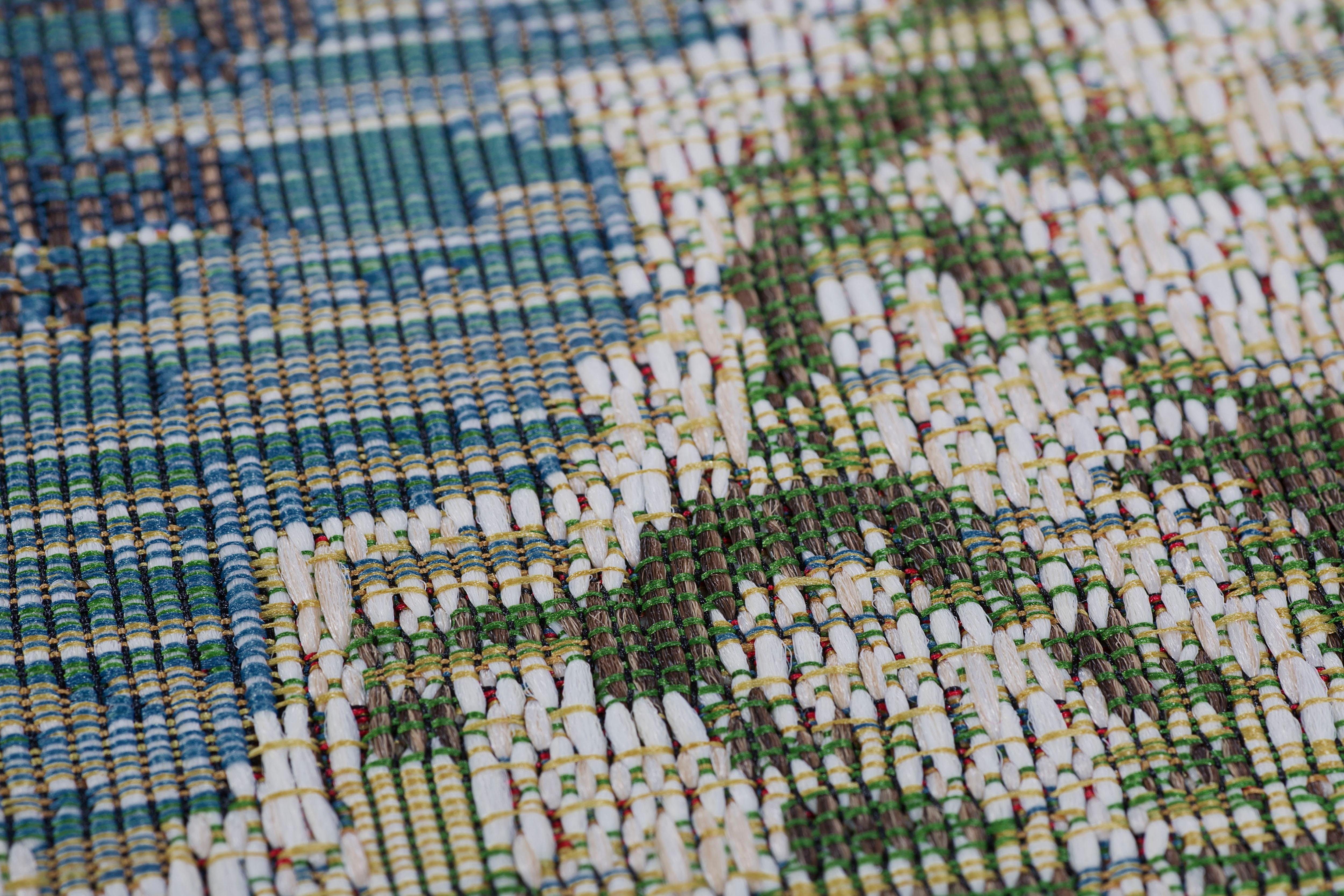 LUXOR living Vloerkleed Lost Garden, Made in Belgium Platweefsel, bloemen motief, geschikt voor binnen en buiten, woonkamer