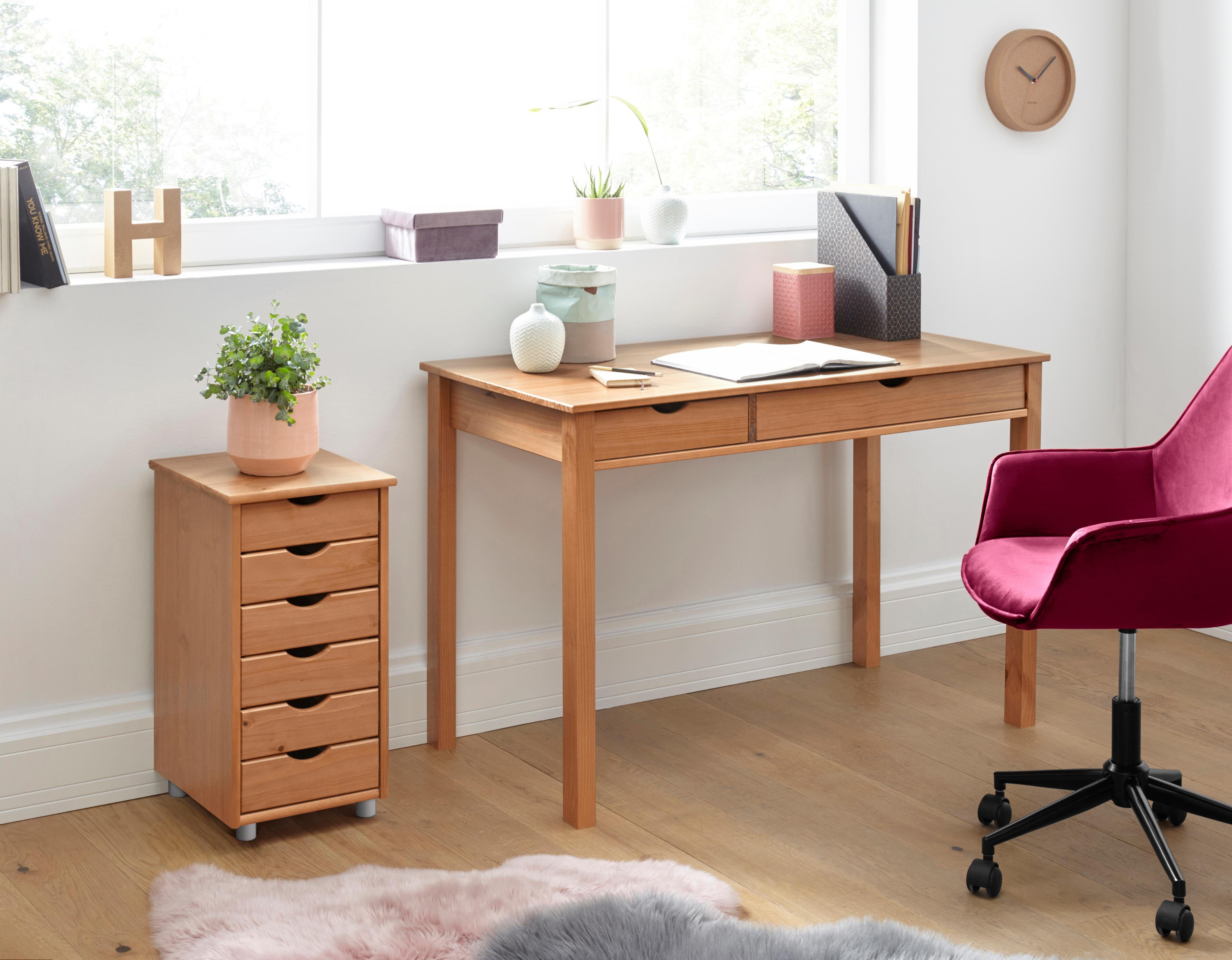 INOSIGN Bureau Gava massief grenenhout, voor het thuiskantoor, laptoptafel breedte 120 cm