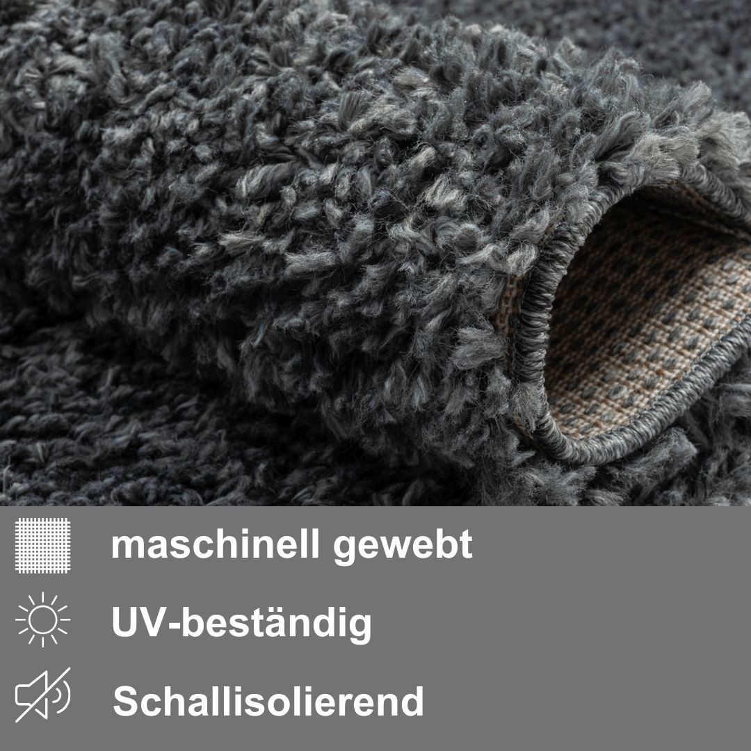 Myflair Möbel & Accessoires Hoogpolig vloerkleed My Shaggy Shaggy, uni kleuren, licht glanzend, microvezel, extra fluffy