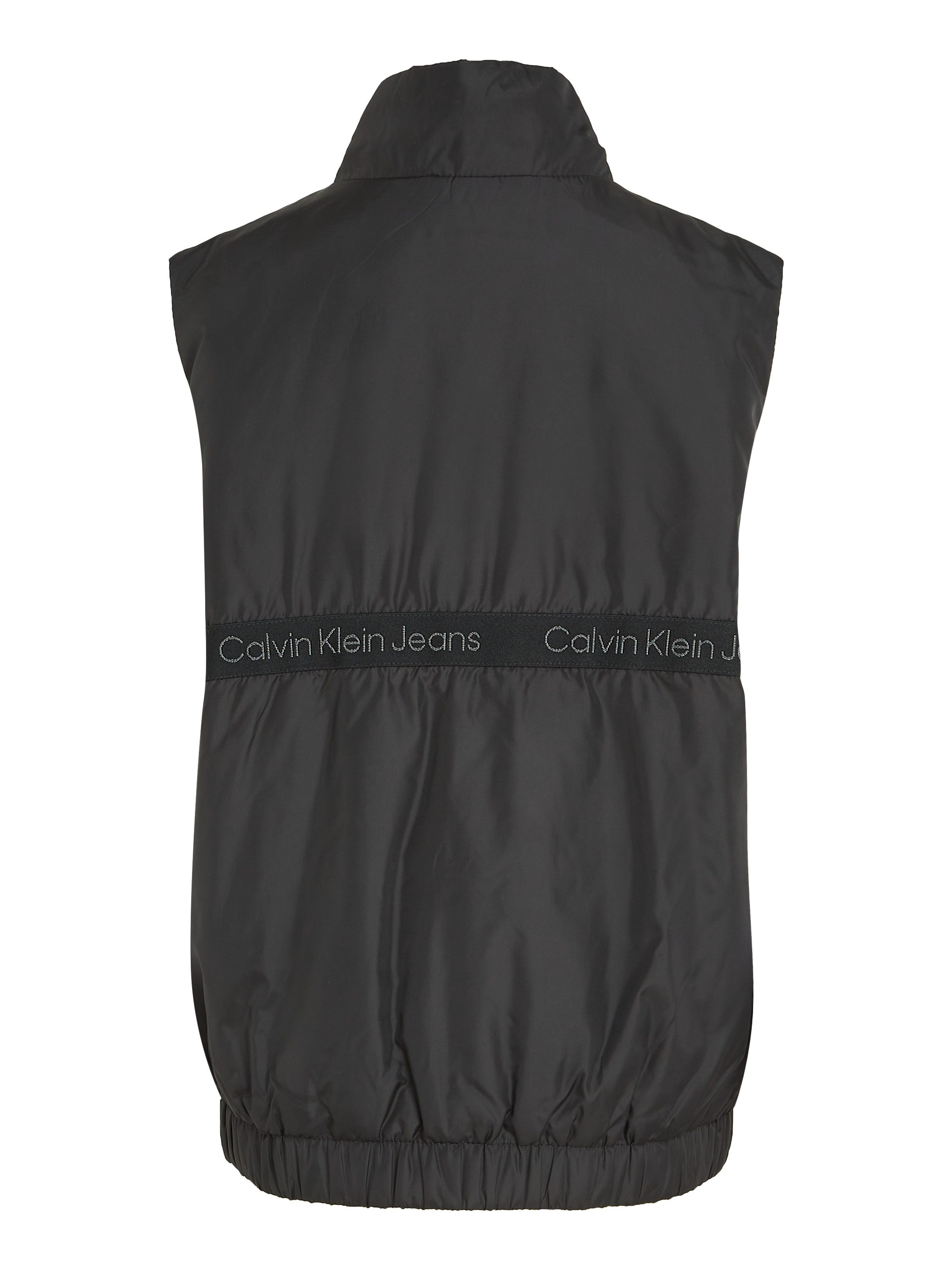 Calvin Klein Korte bodywarmer BOXY LIGHT PADDED TAPE VEST voor kinderen tot 16 jaar met calvin klein merklabel