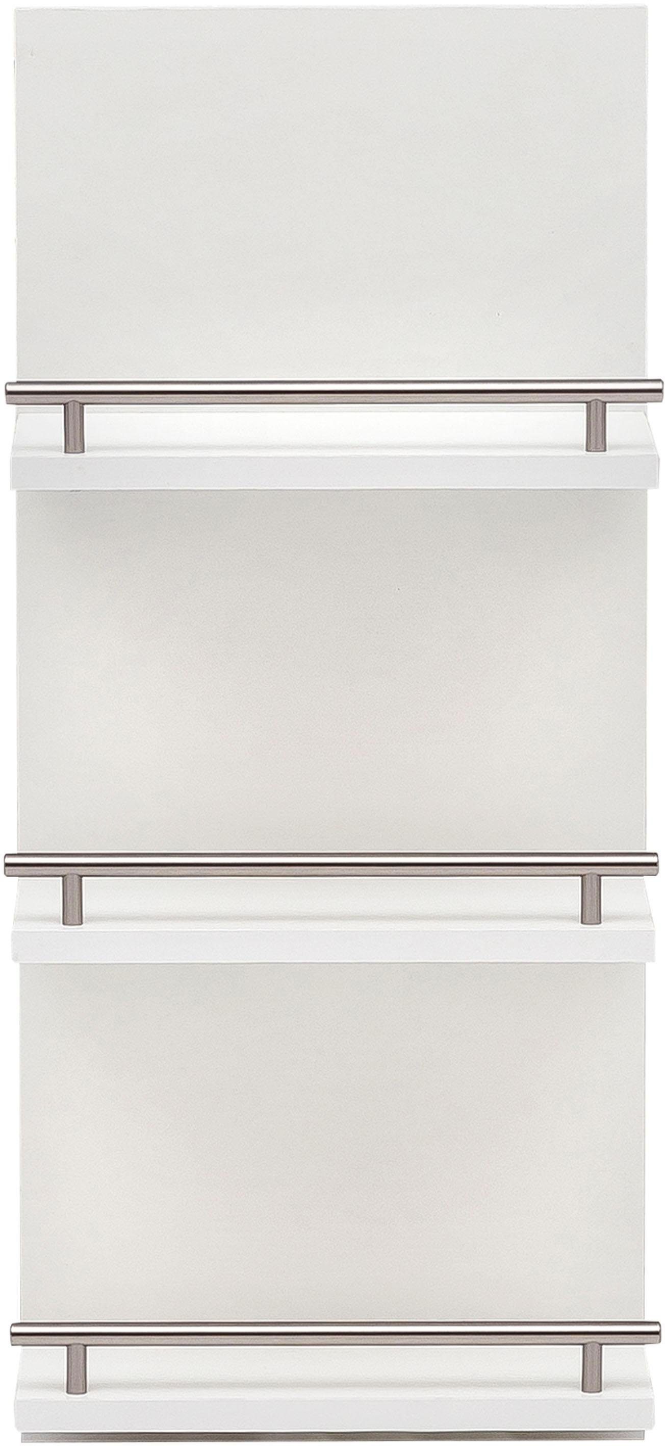 Schildmeyer Wandplank Nikosia Breedte 30 cm, 3 plateaus, met metalen reling