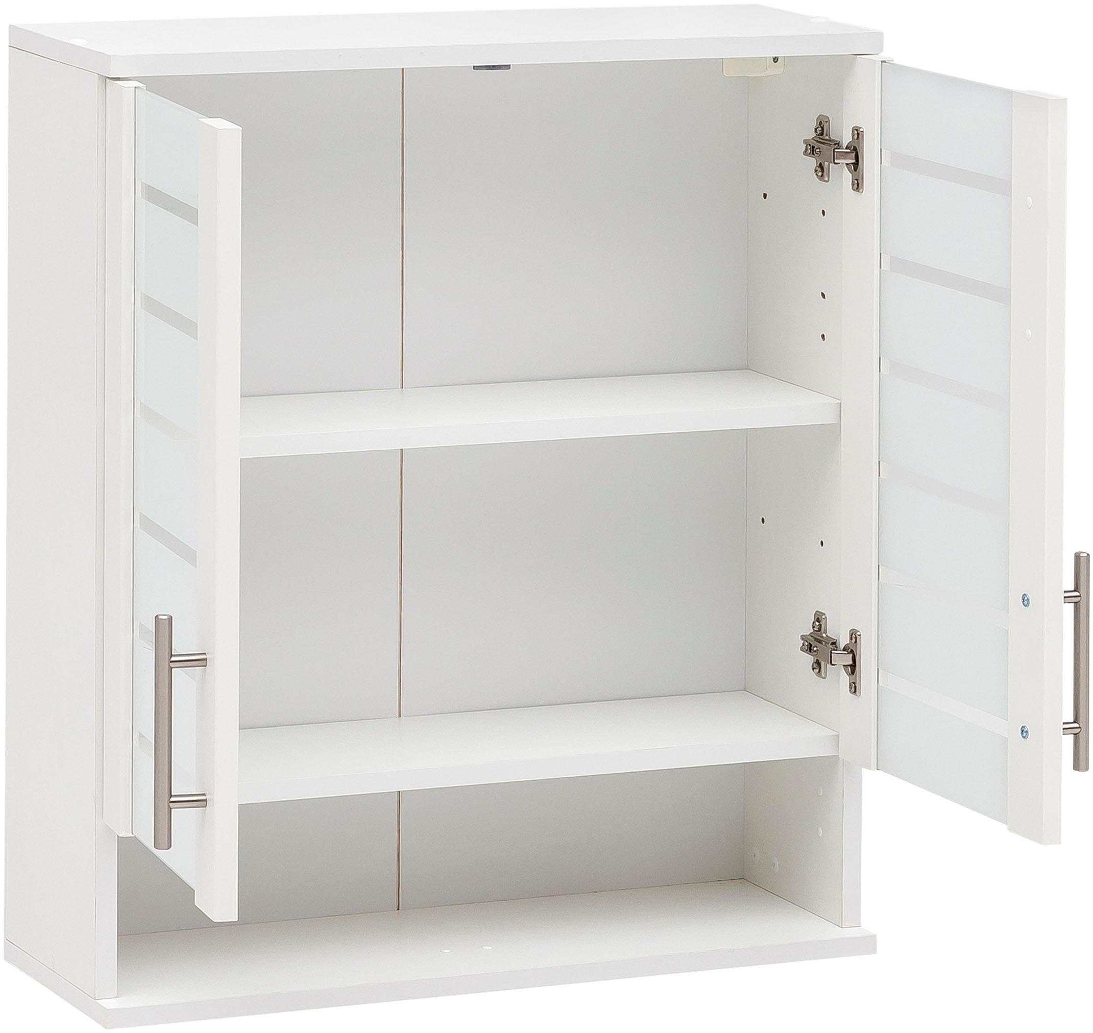 Schildmeyer Hangkast Nikosia Breedte 60 cm, met glasdeuren, hoogwaardige MDF-fronten, metalen grepen