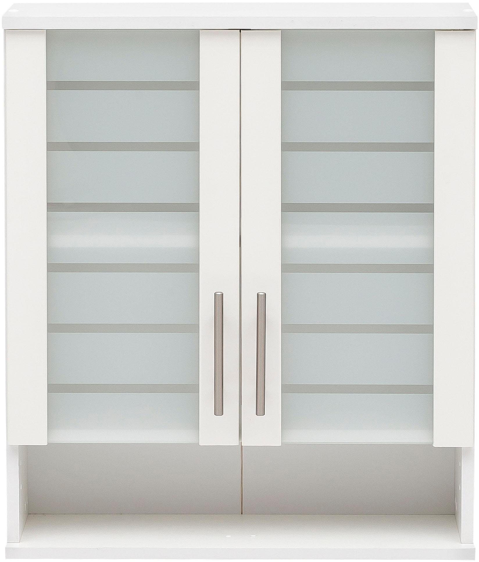 Schildmeyer Hangkast Nikosia Breedte 60 cm, met glasdeuren, hoogwaardige MDF-fronten, metalen grepen