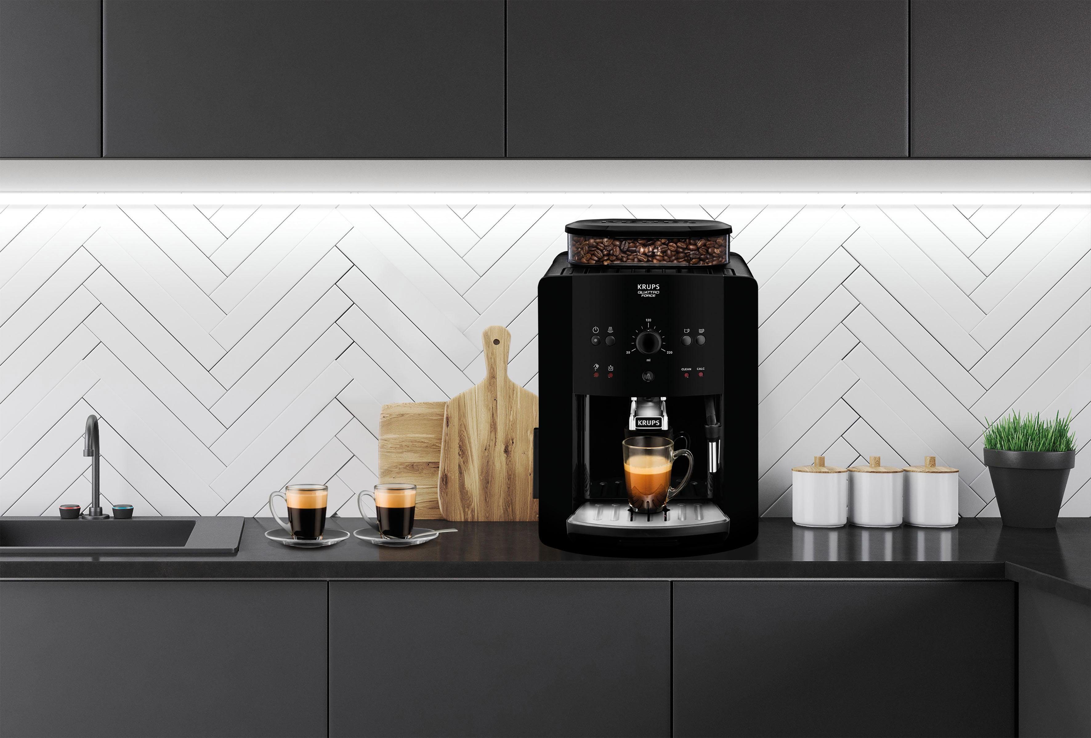 Krups Volautomatisch koffiezetapparaat EA8110 Arabica Quattro Force, 1450 w, watertankcapaciteit: 1,8 liter, pompdruk: 15 bar