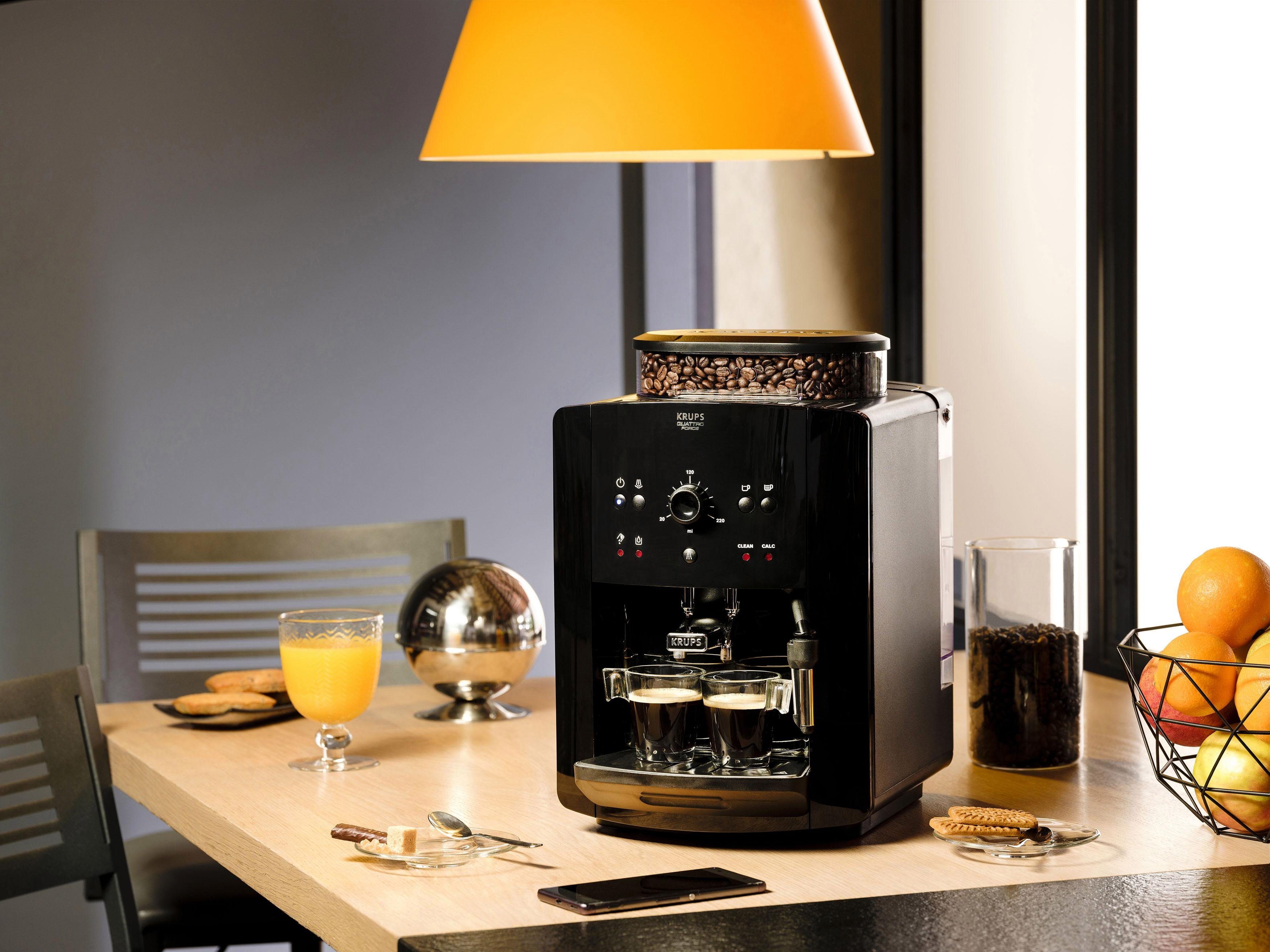 Krups Volautomatisch koffiezetapparaat EA8110 Arabica Quattro Force, 1450 w, watertankcapaciteit: 1,8 liter, pompdruk: 15 bar