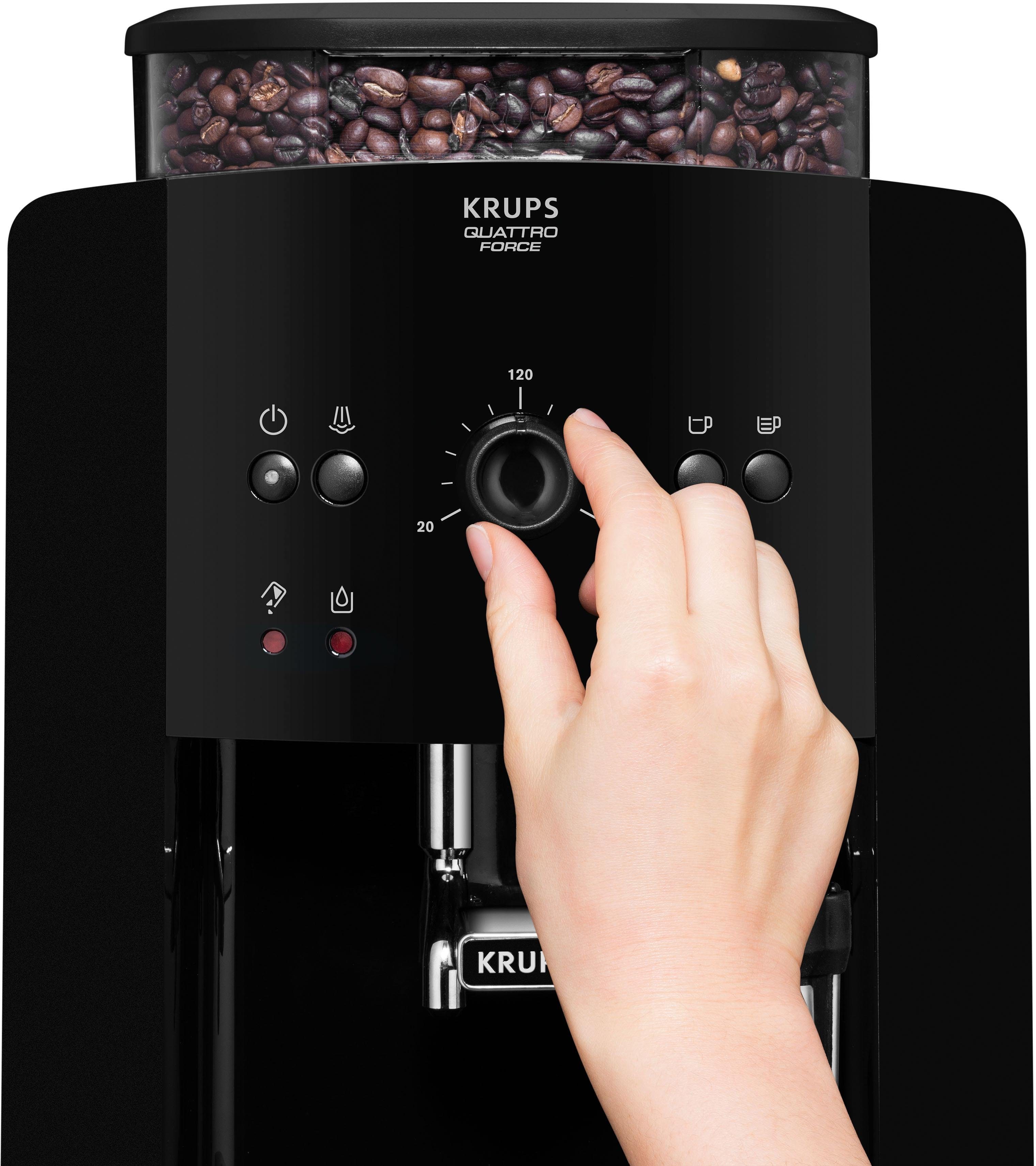 Krups Volautomatisch koffiezetapparaat EA8110 Arabica Quattro Force, 1450 w, watertankcapaciteit: 1,8 liter, pompdruk: 15 bar
