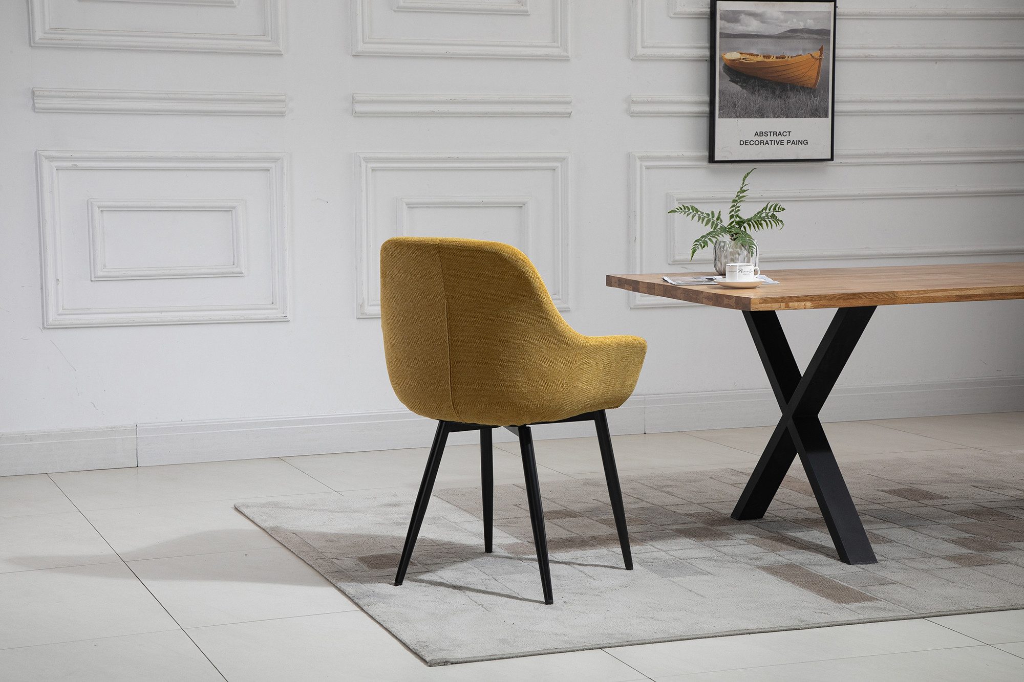 SalesFever Eethoek Tafelblad behandeld met OSMO hardwasolie in zijdeglans afwerking (set, 5-delig)