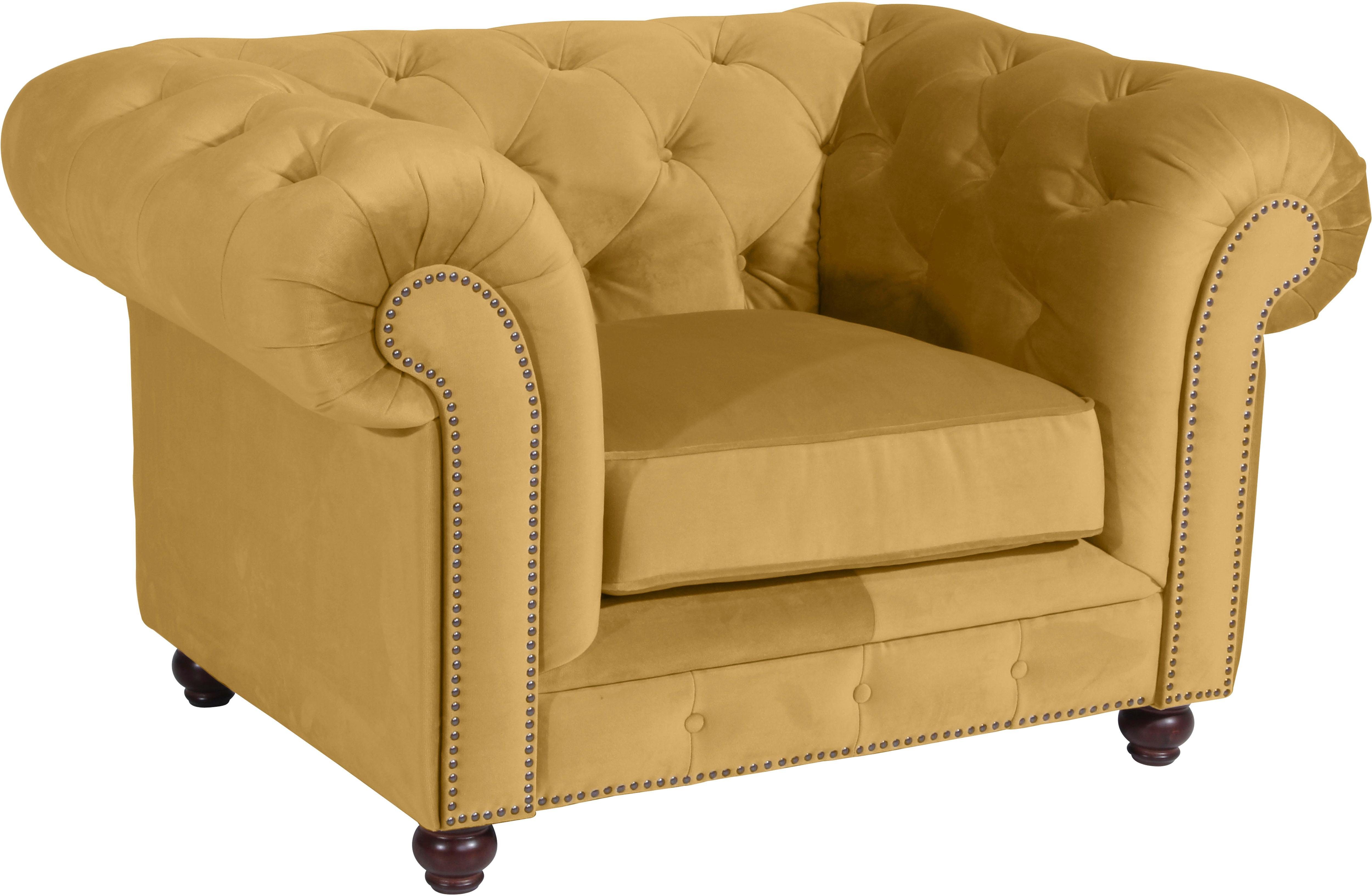 Max Winzer® Chesterfield-fauteuil Old Engeland met elegante knoopstiksels