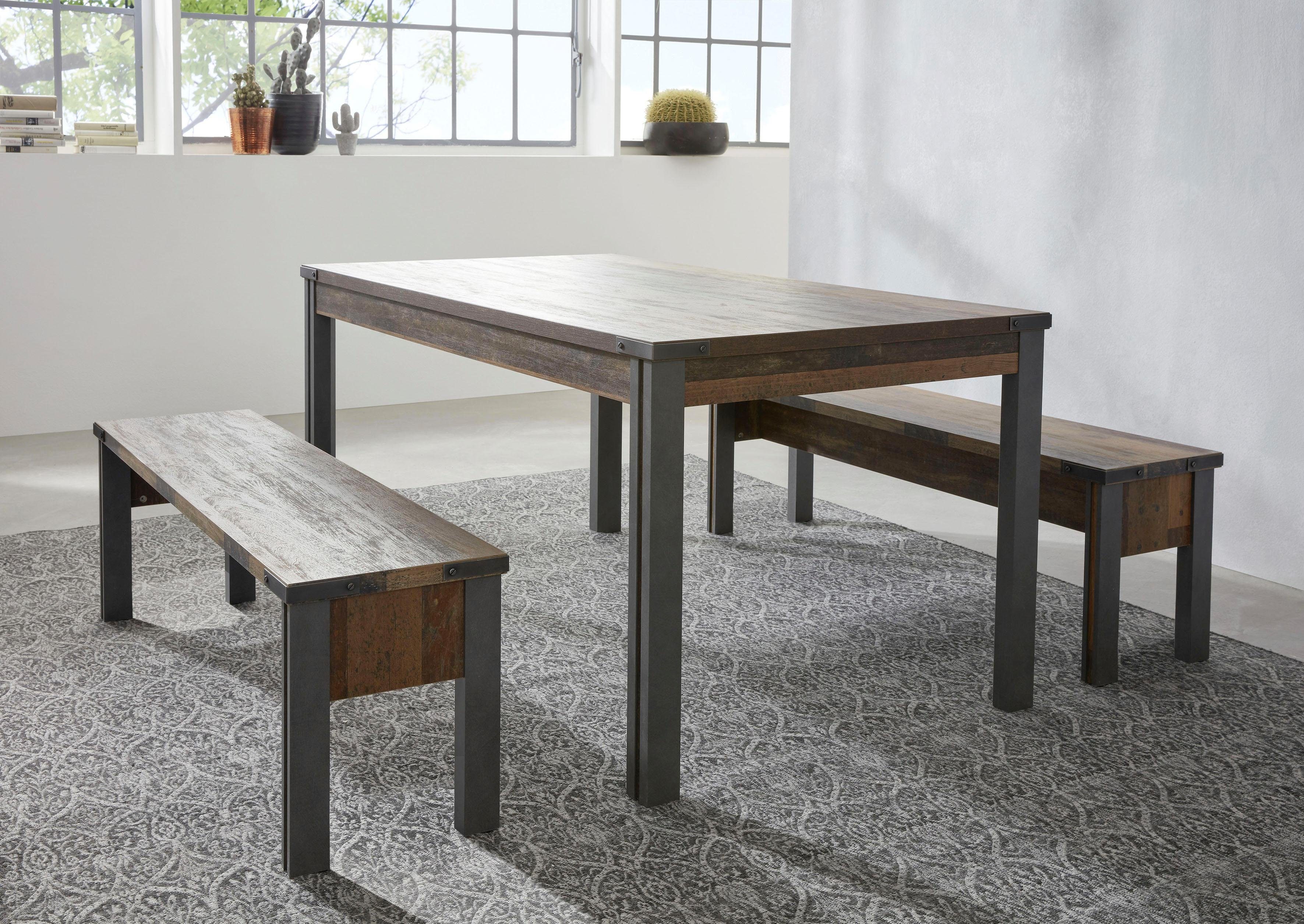 Home affaire Eettafel BRISTOL Eetkamertafel in industriële stijl - afmetingen (B/D/H) 160/90/77 cm