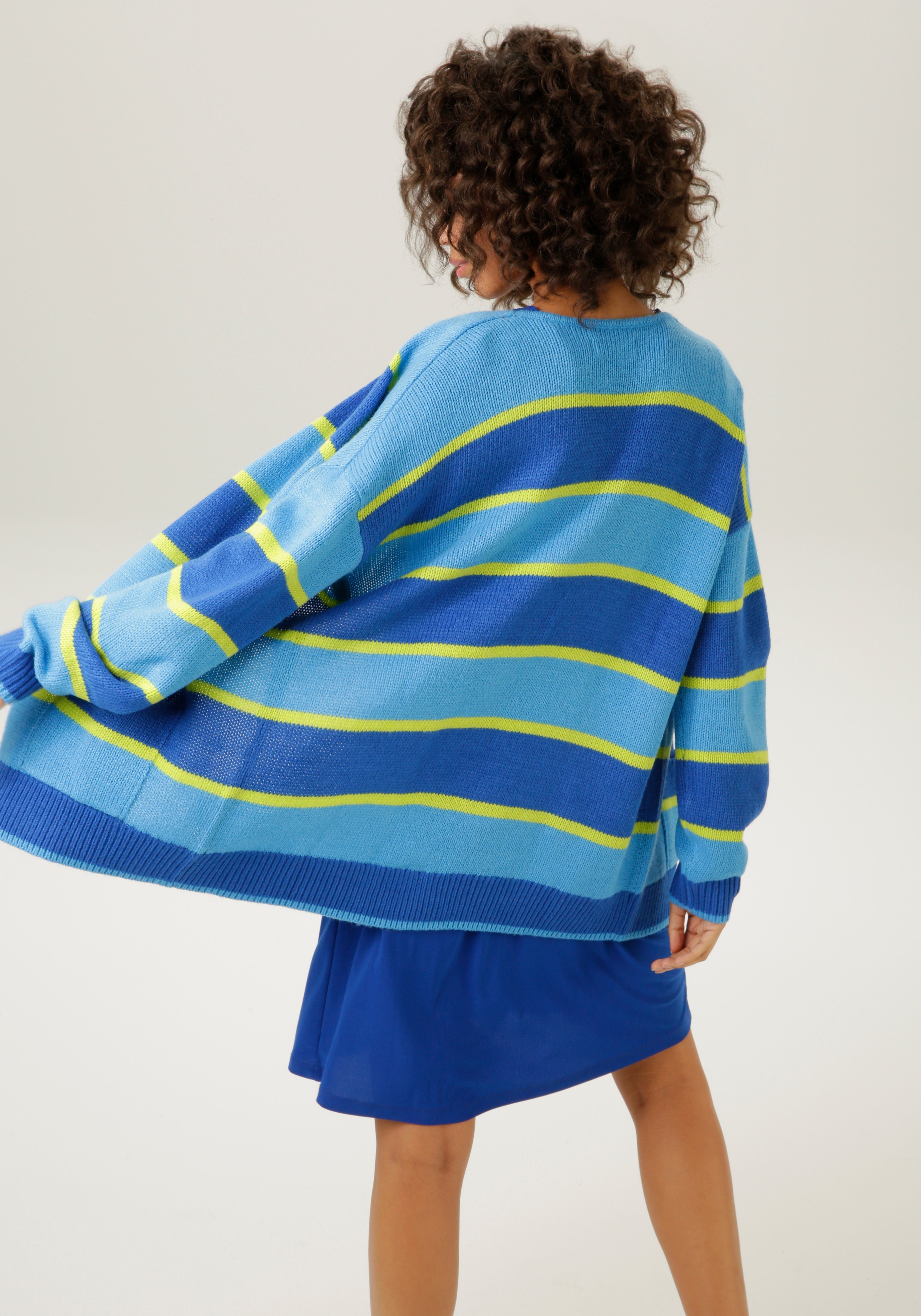 Aniston CASUAL Vest in een harmonieus gekleurd streepdesign nieuwe collectie