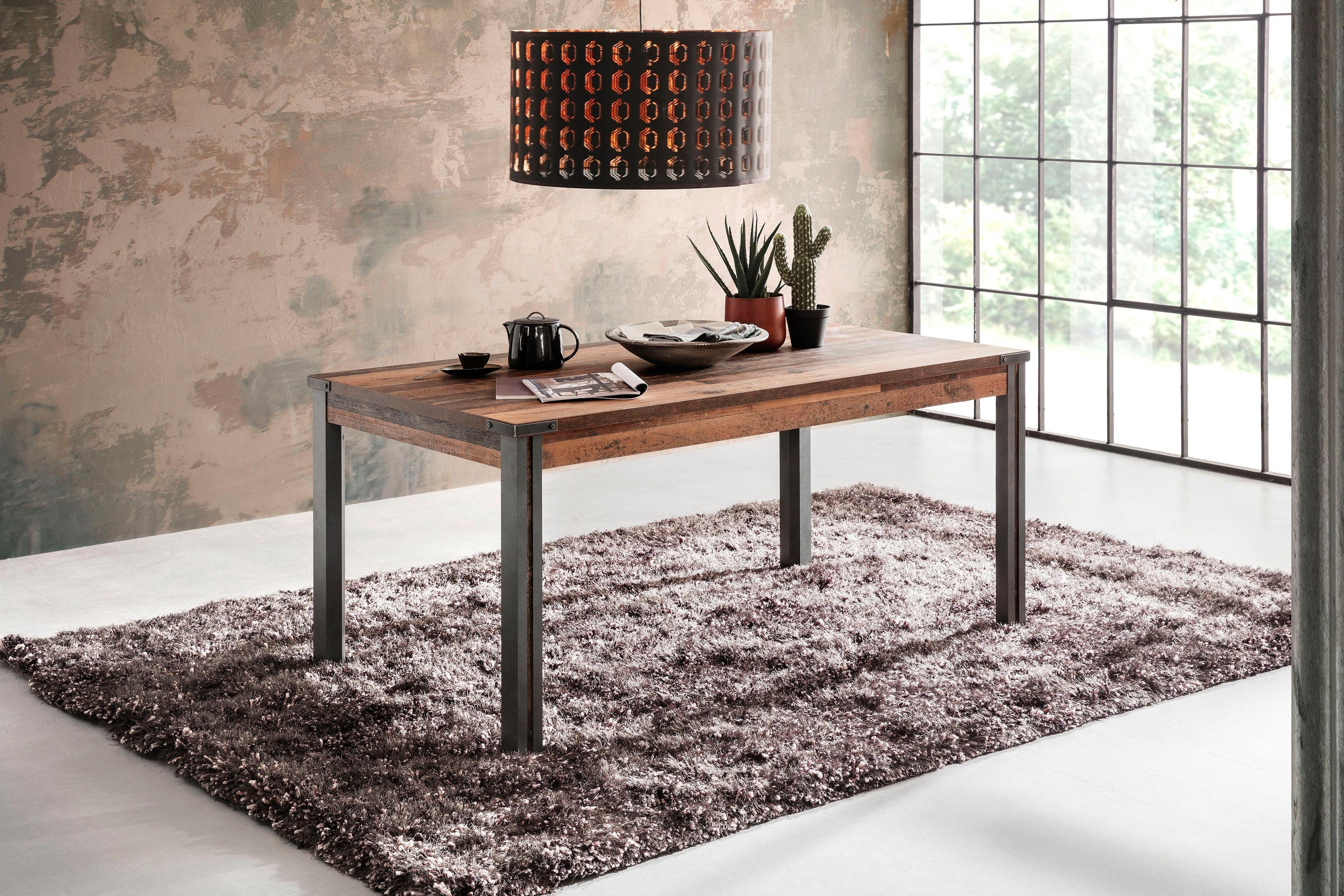 Home affaire Eettafel BRISTOL Eetkamertafel in industriële stijl - afmetingen (B/D/H) 160/90/77 cm