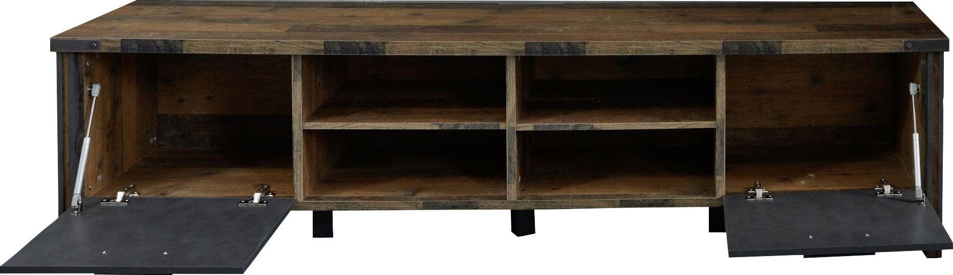 Home affaire Tv-meubel BRISTOL Brede tv-tafel in industriële stijl - Afmetingen (B/D/H) 207/42/52 cm