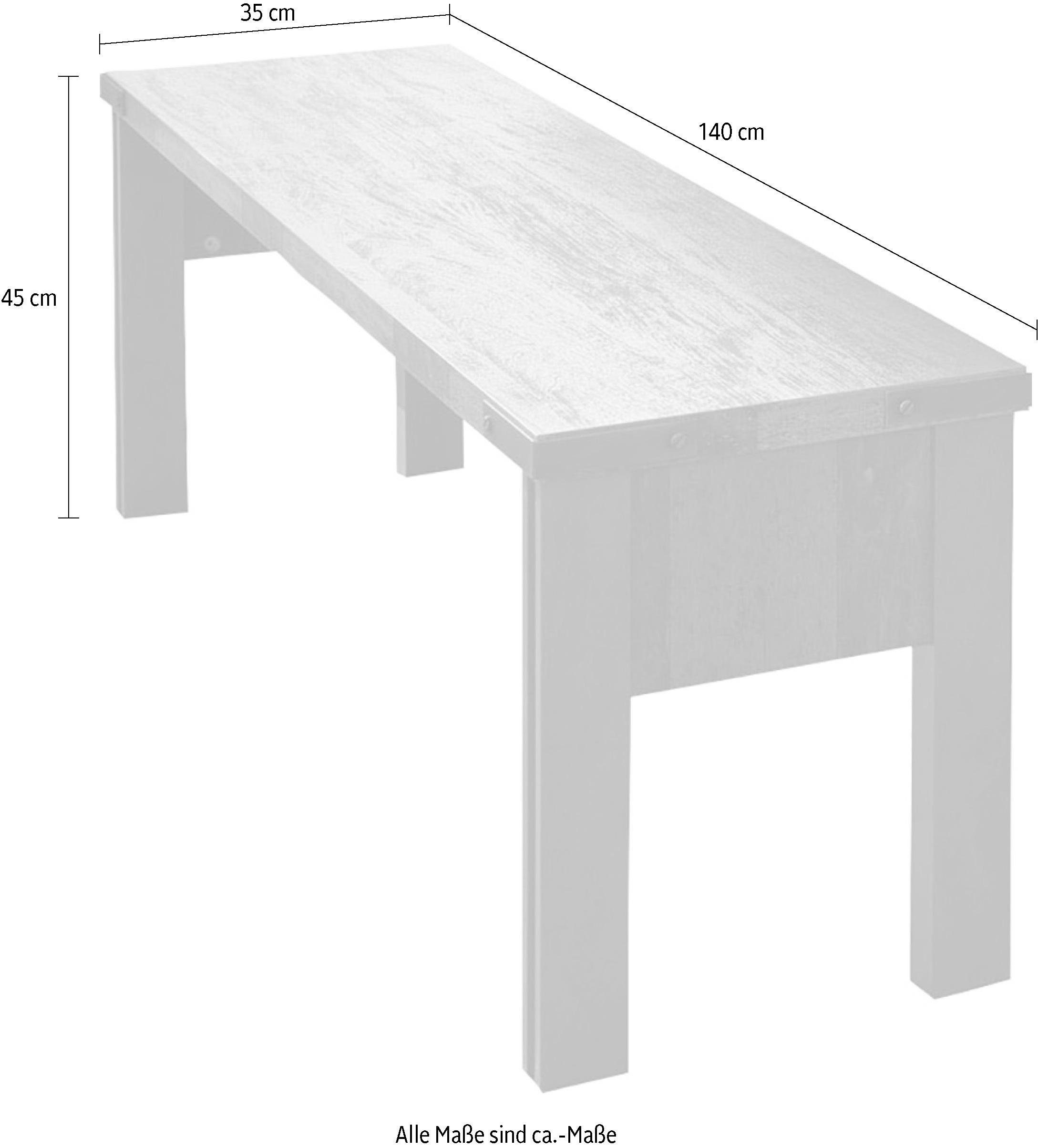 Home affaire Zitbank BRISTOL Eetkamerbank met plaats voor 2 personen - (B/D/H) 140/35/44 cm
