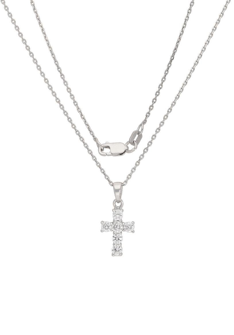Firetti Ketting met hanger Sieraad cadeau zilver 925 halssieraad halsketting ankerkette kruis
