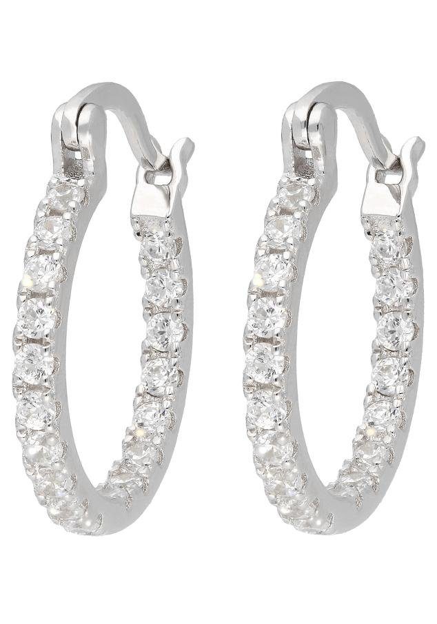 Firetti Oorringen Sieraad cadeau zilver 925 rond basic feminin gerhodineerd