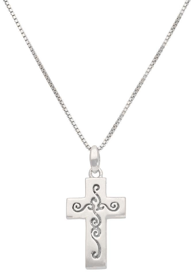 Firetti Ketting met hanger Sieraad cadeau zilverkleur 925 halssieraad halsketting Venetiaanse kruis