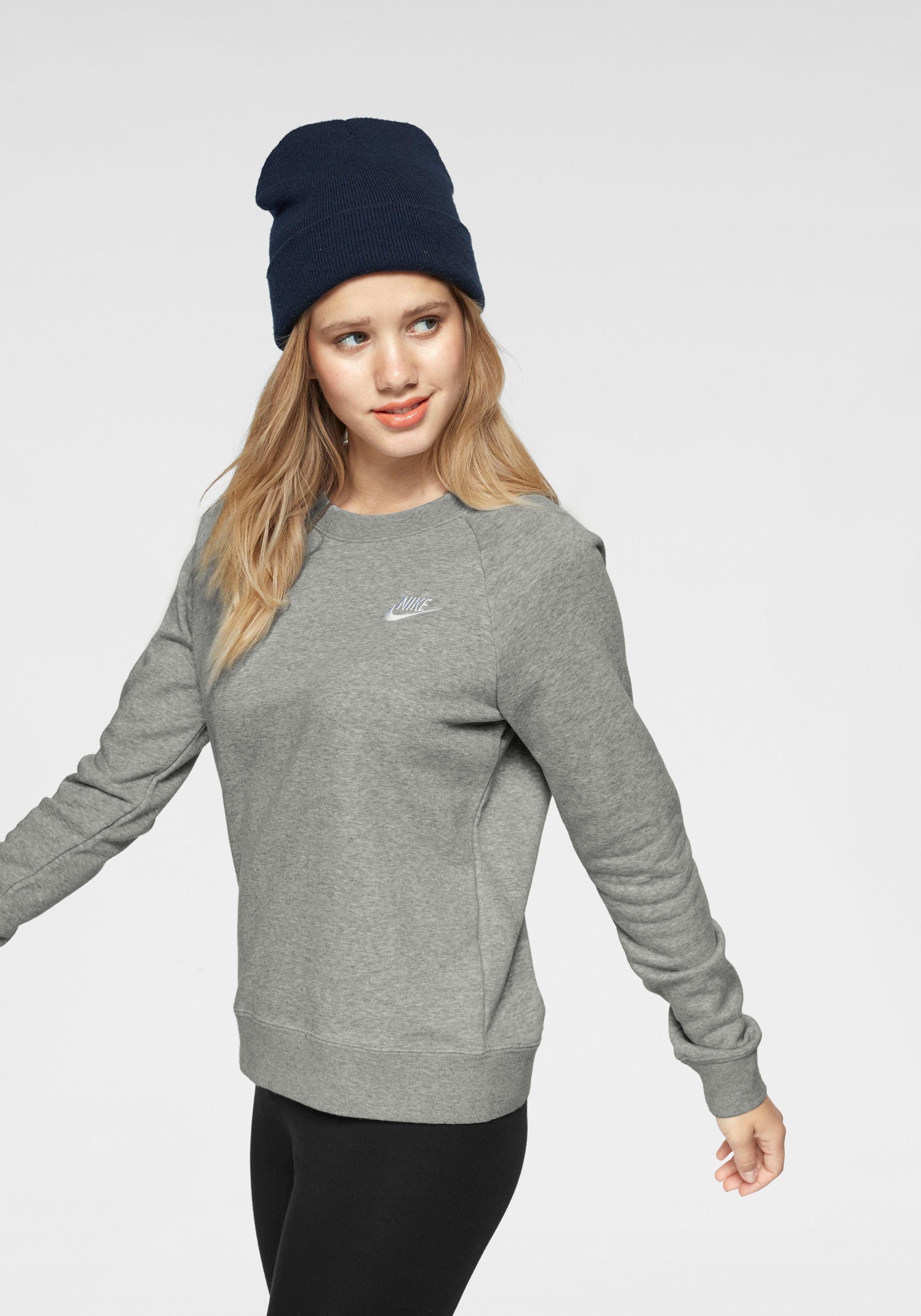 Nike Sportswear Sweatshirt ESSENTIAL WOMENS FLEECE CREW dames sweaters maat XL (46/48) grijs