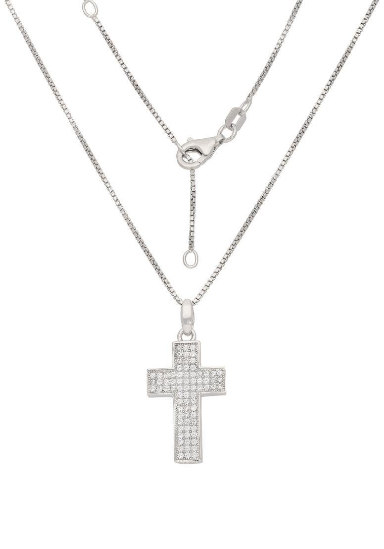 Firetti Ketting met hanger Sieraad cadeau zilverkleur 925 halssieraad halsketting Venetiaanse kruis