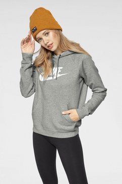 nike sportswear hoodie essential womens fleece pullover hoodie grijs