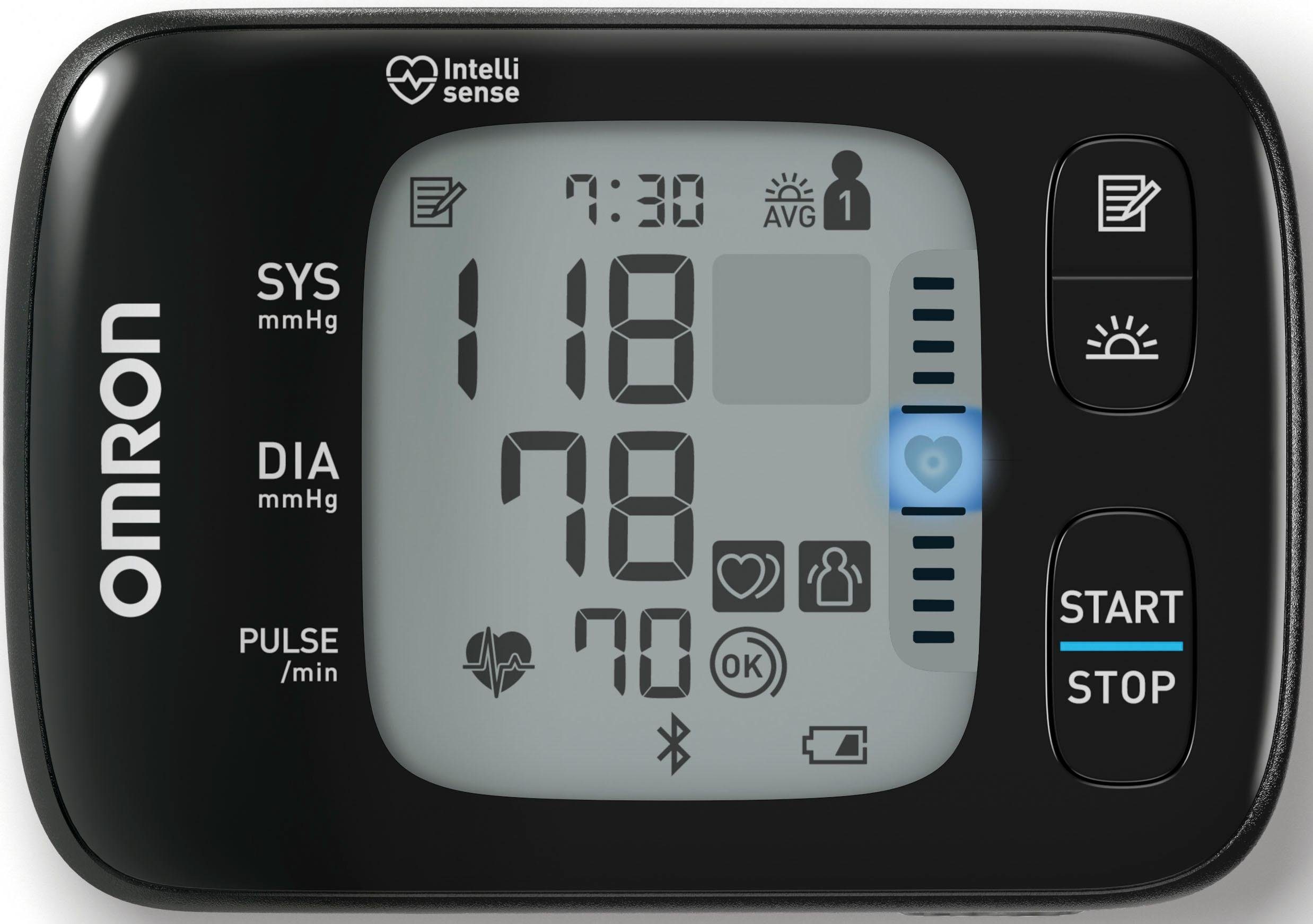 Omron Pols-bloeddrukmeter RS7 Intelli IT (HEM-6232T-D) met led positioneringssensor en bt-functie, met gratis app