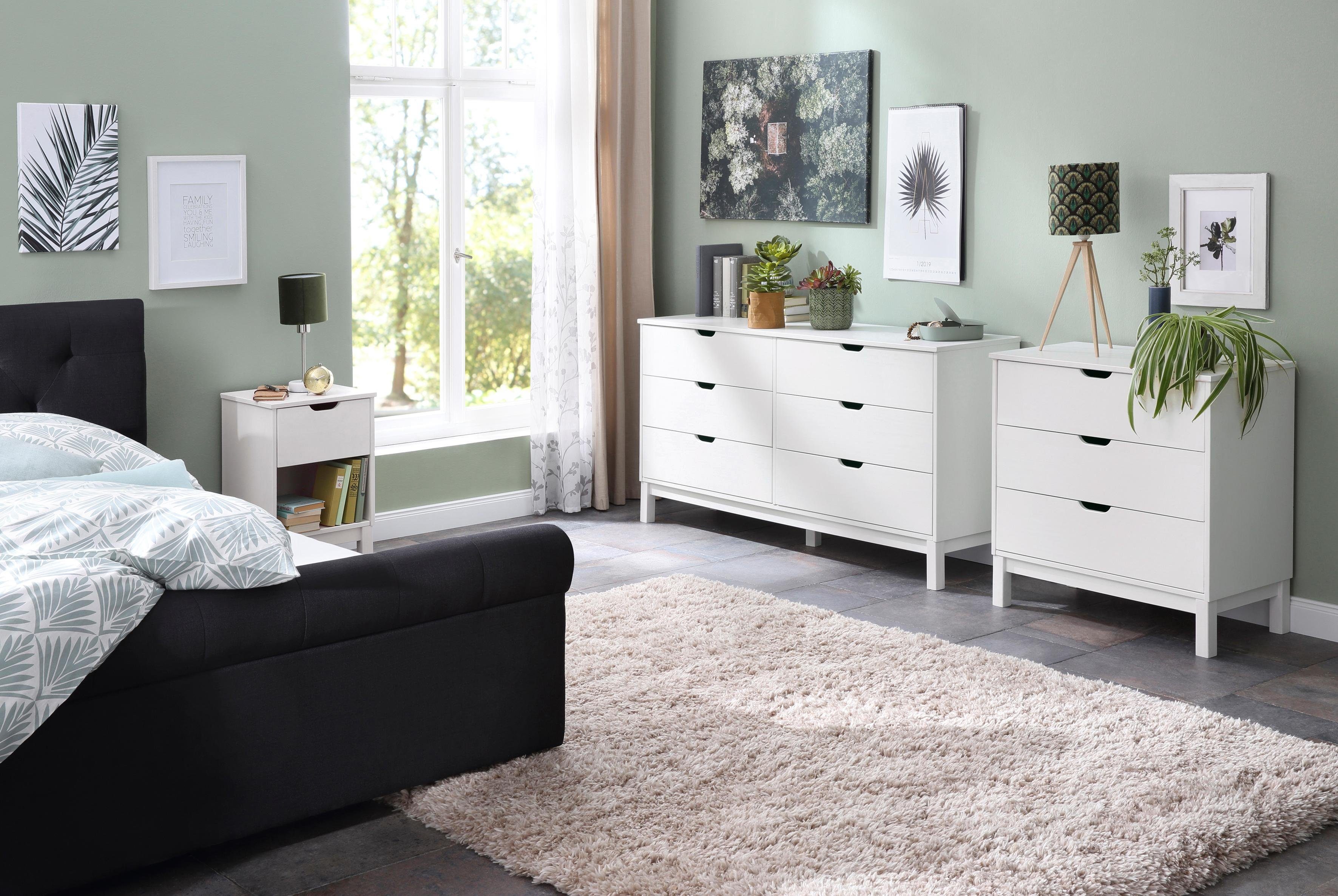 Home affaire Kast Post van massief grenenhout, met opbergmogelijkheden, breedte 76 cm