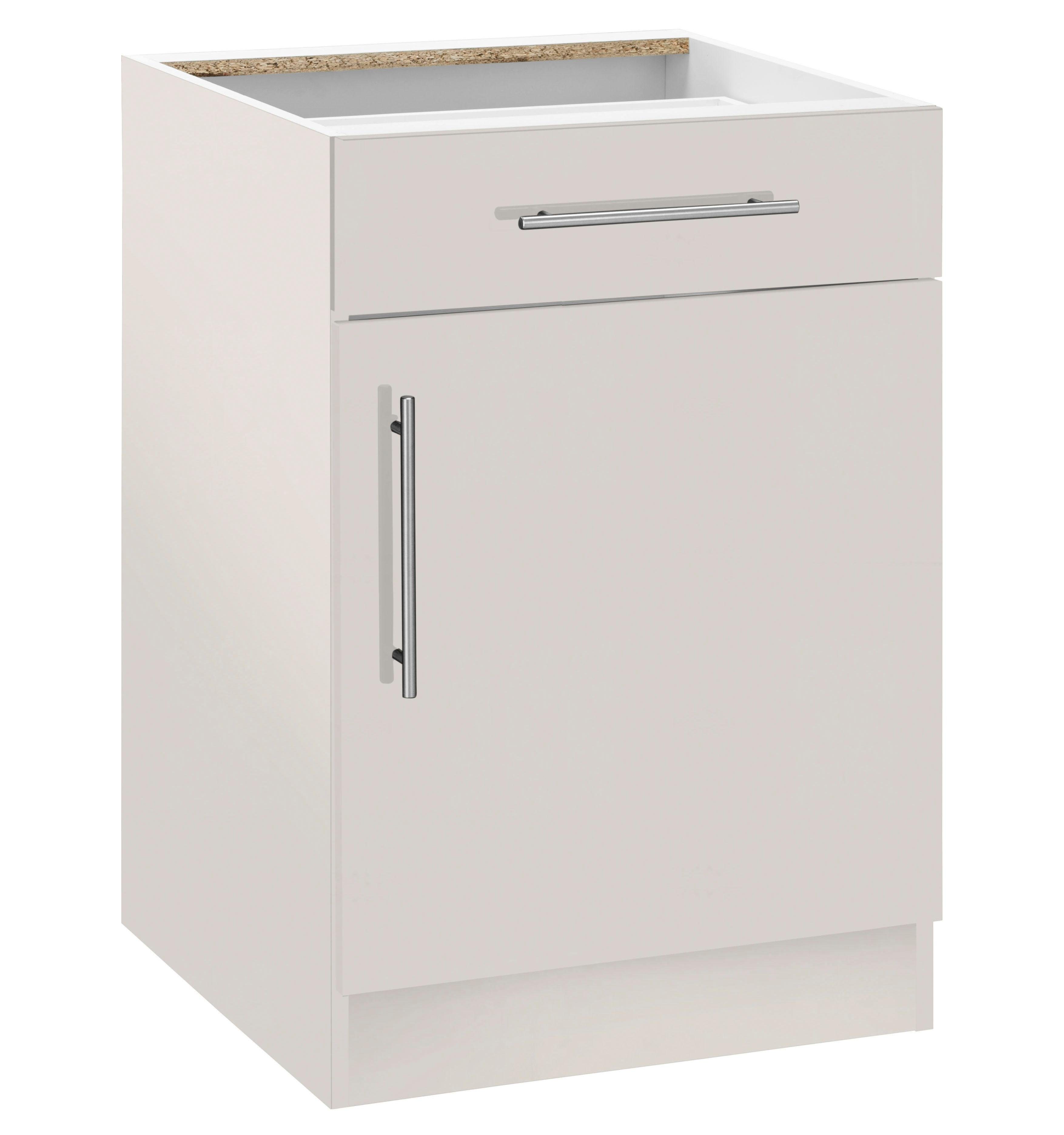 wiho Küchen Onderkast Cali 60 cm breed, zonder werkblad onderkasten beige
