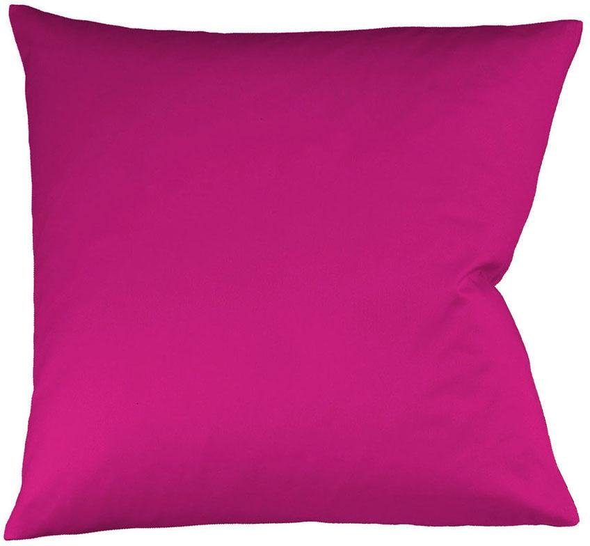 fleuresse Kussenovertrek Colours Mako Satin, 100% katoen, met rits (2 stuks) kussenovertrekken maat 40 cm x 40 cm roze