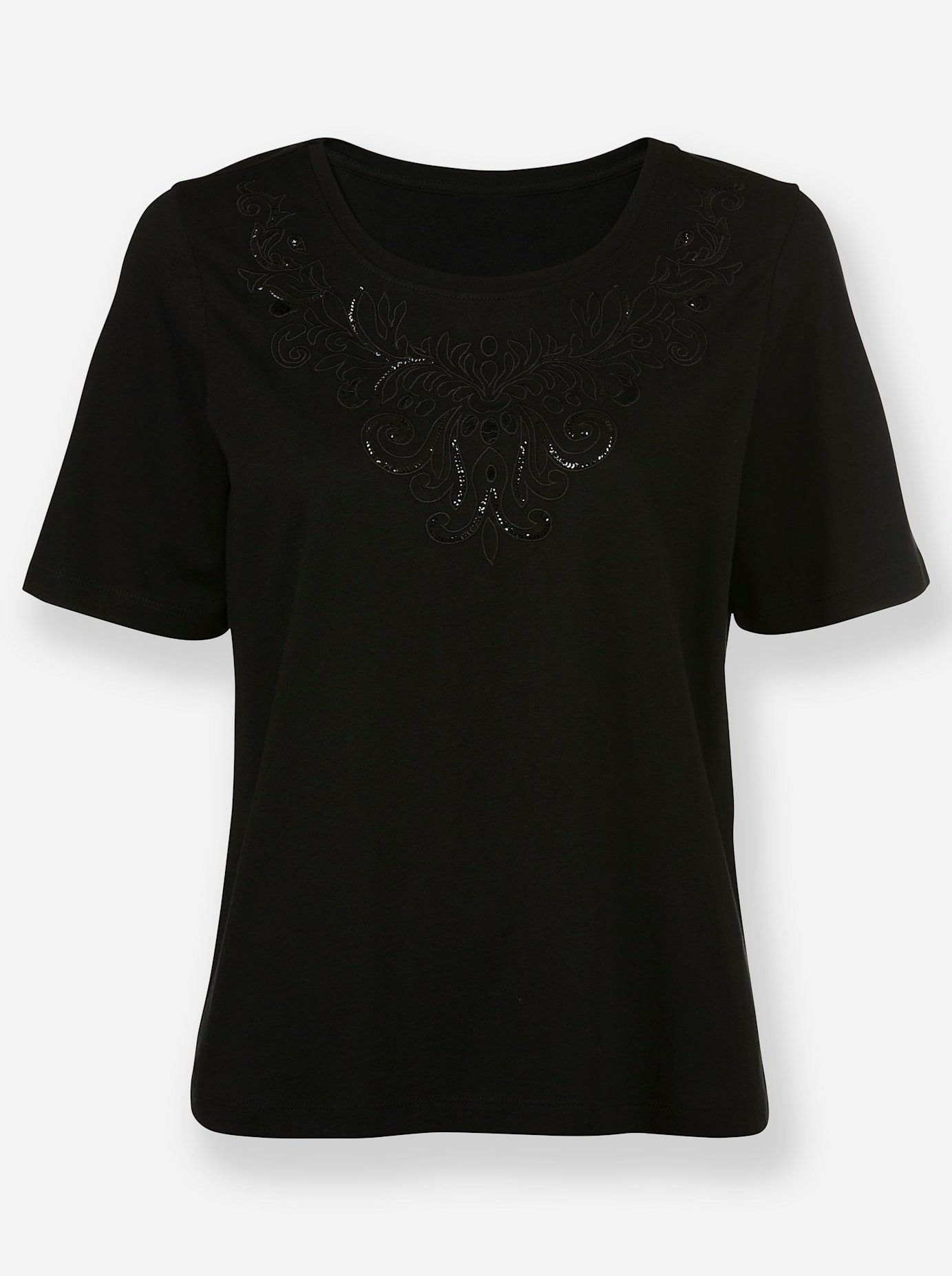 Lady Shirt met ronde hals Shirt met korte mouwen (1-delig)