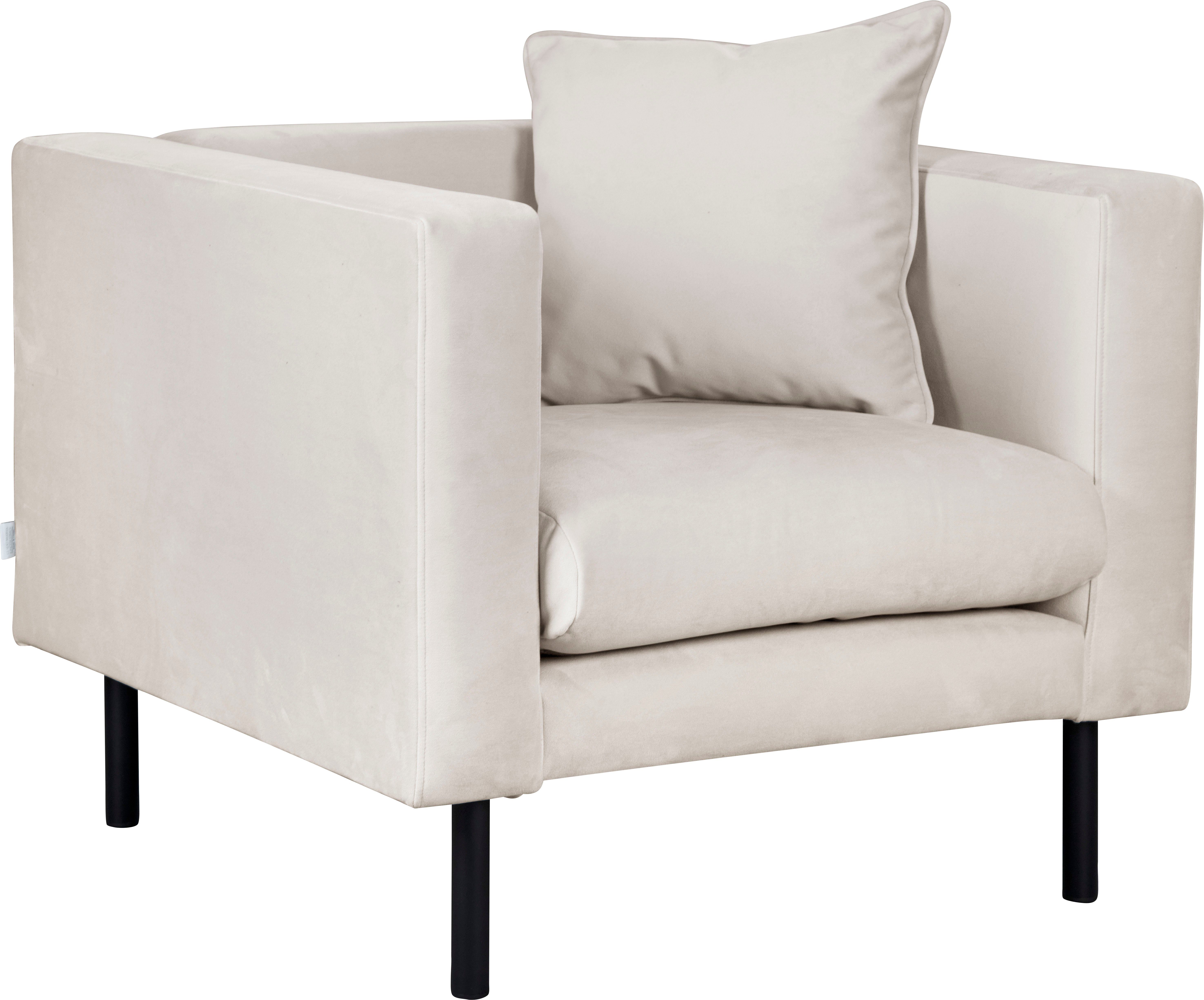 Guido Maria Kretschmer Home&Living Fauteuil Lillibeth cocktailsstoel, loungesstoel, afmetingen B/D/H: 90/74/83 cm Sierkussen als tweezijdig te gebruiken kussen 45x45 cm, in fluwelige look of cord