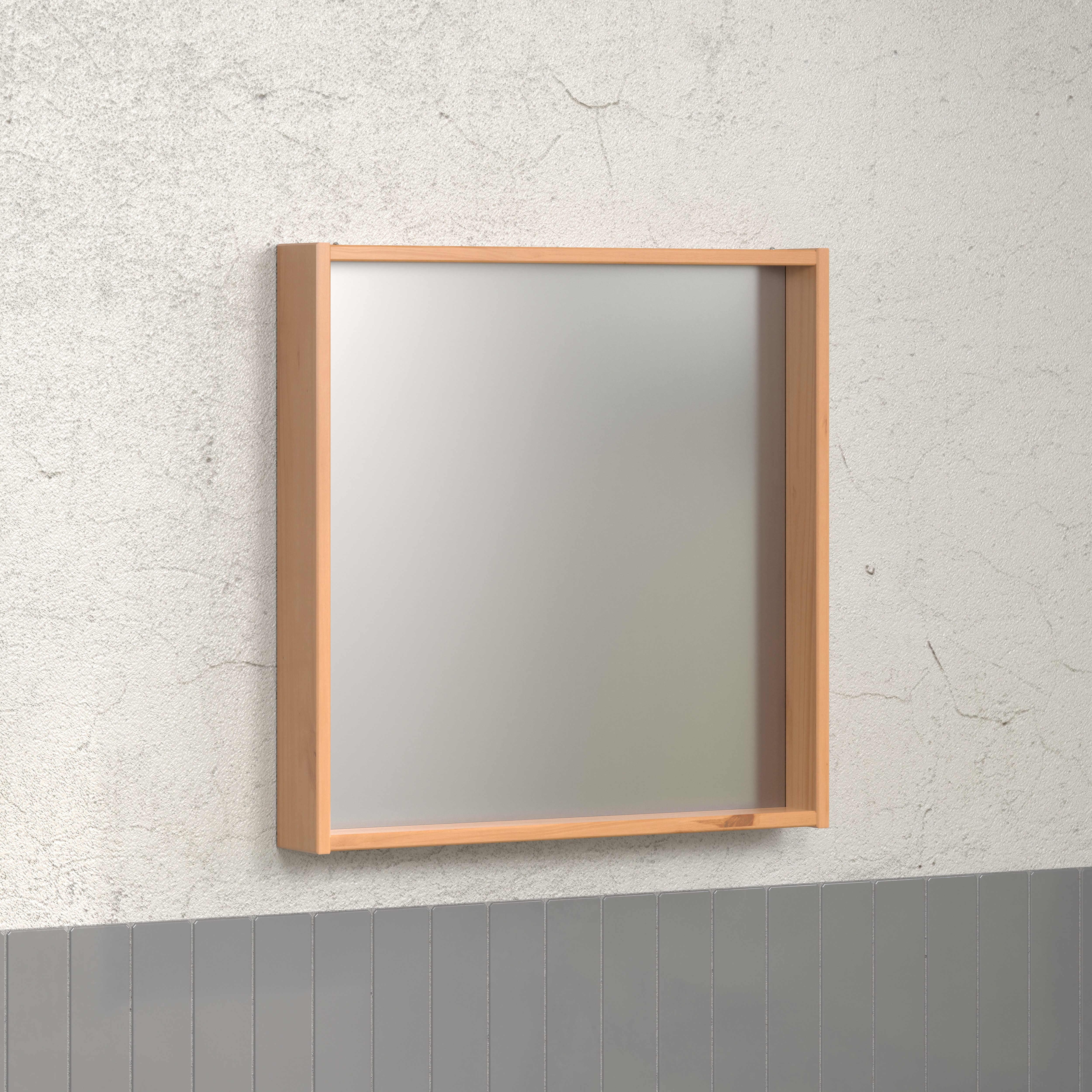 welltime Badspiegel Kall Spiegel met lijst van gelakt massief hout - Met floatglas (1 stuk)