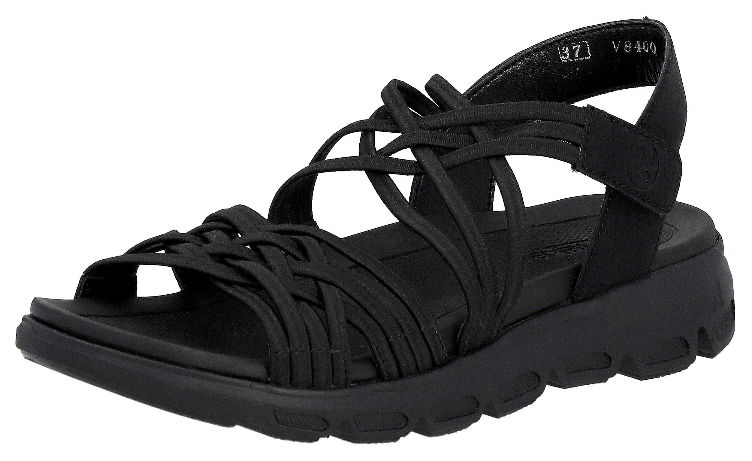 Rieker EVOLUTION Sandalen , zomerschoen, sandaal, met elastische bandjes en klittenbandsluiting