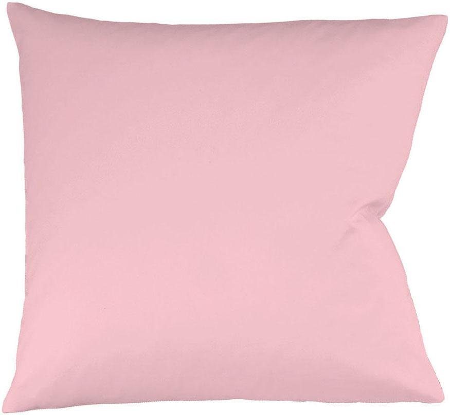 fleuresse Kussenovertrek Colours Mako Satin, 100% katoen, met rits (2 stuks) kussenovertrekken maat 80 cm x 80 cm roze