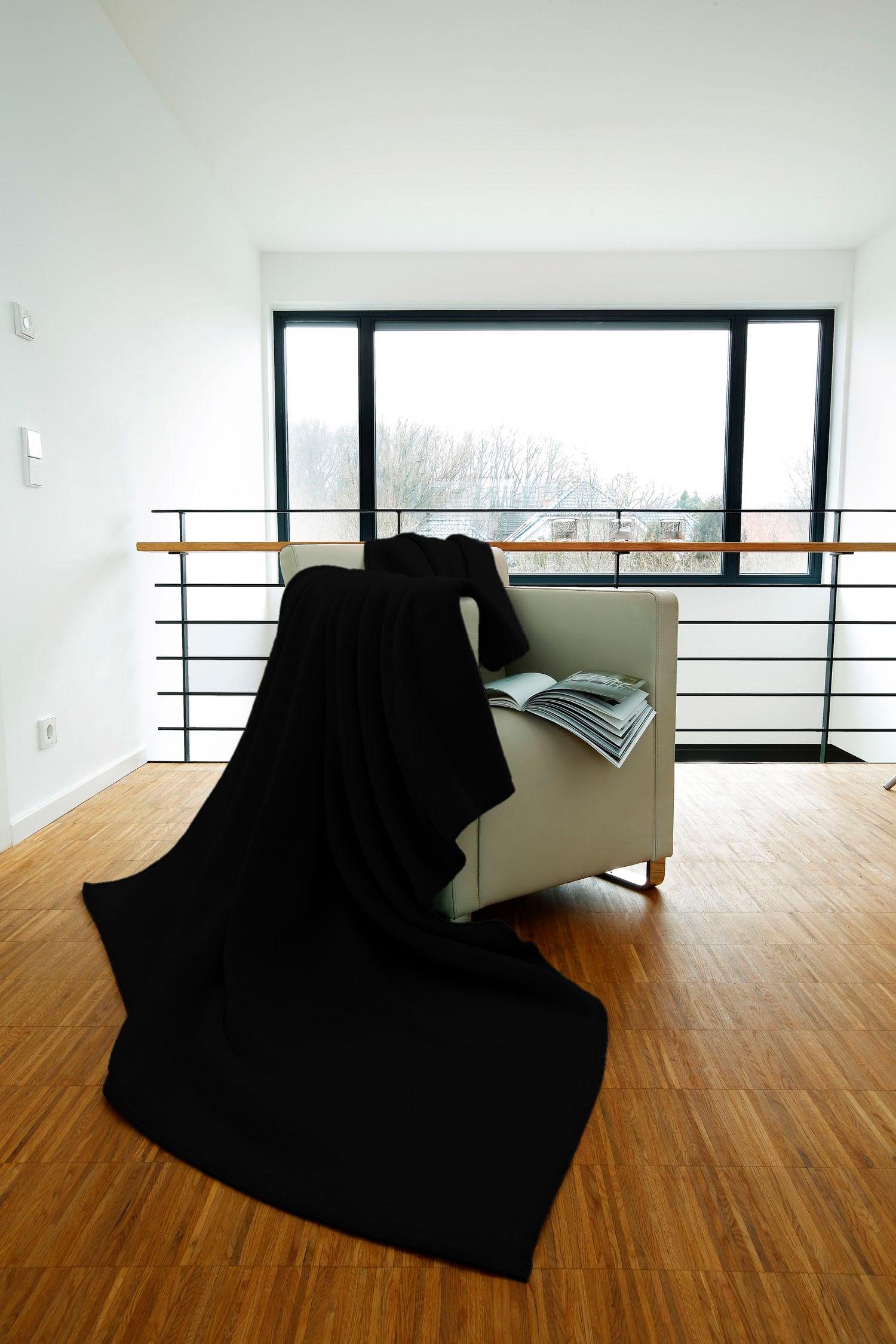 BIEDERLACK Deken Cotton Home in uni design, knuffeldeken