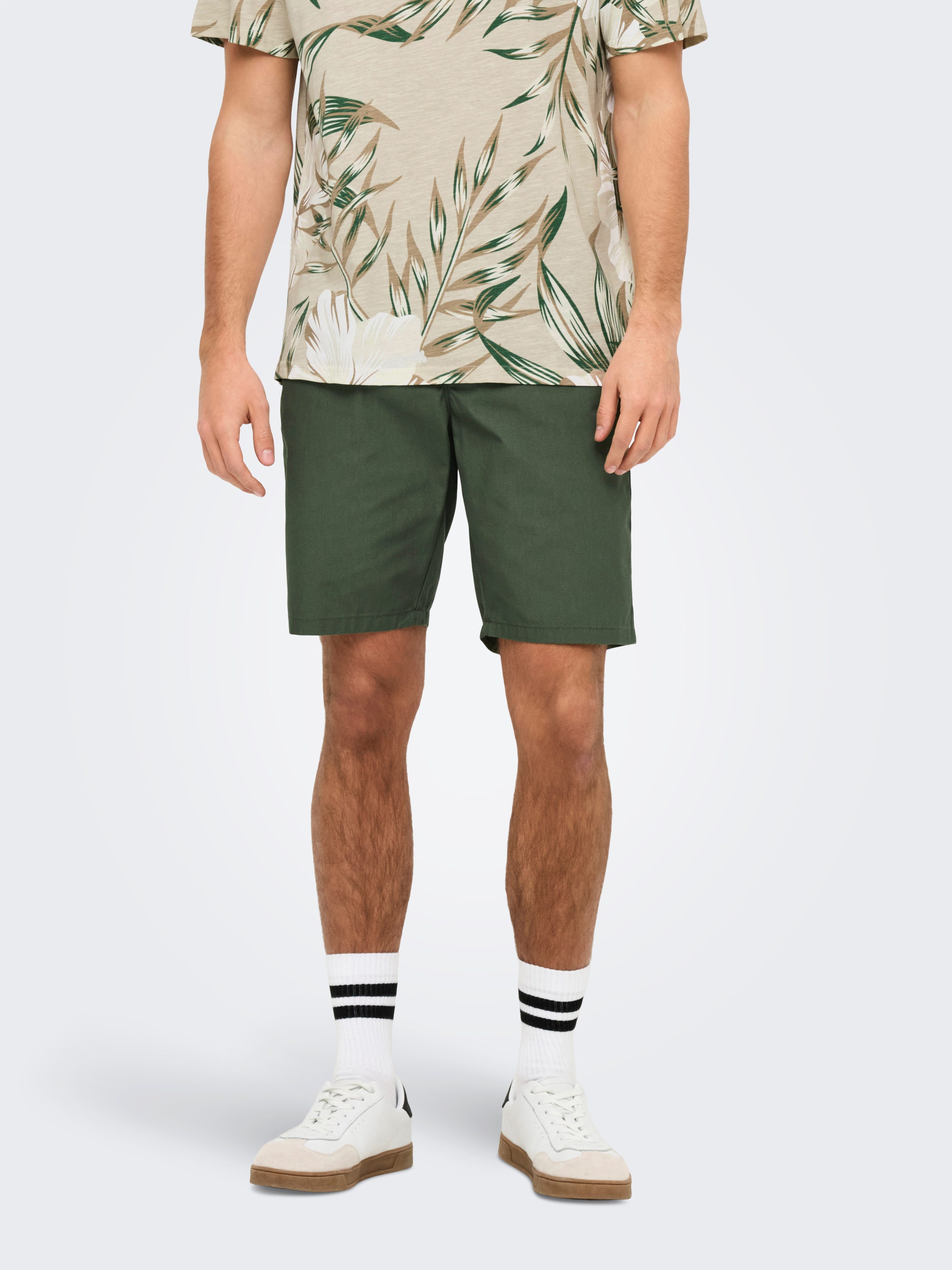ONLY & SONS Chino-short ONSKAL CHINO 0287 SHORTS CS heren bermuda broeken maat XXL groen
