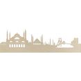 wall-art sierobject voor aan de wand peppel fineer - skyline istanbul beige