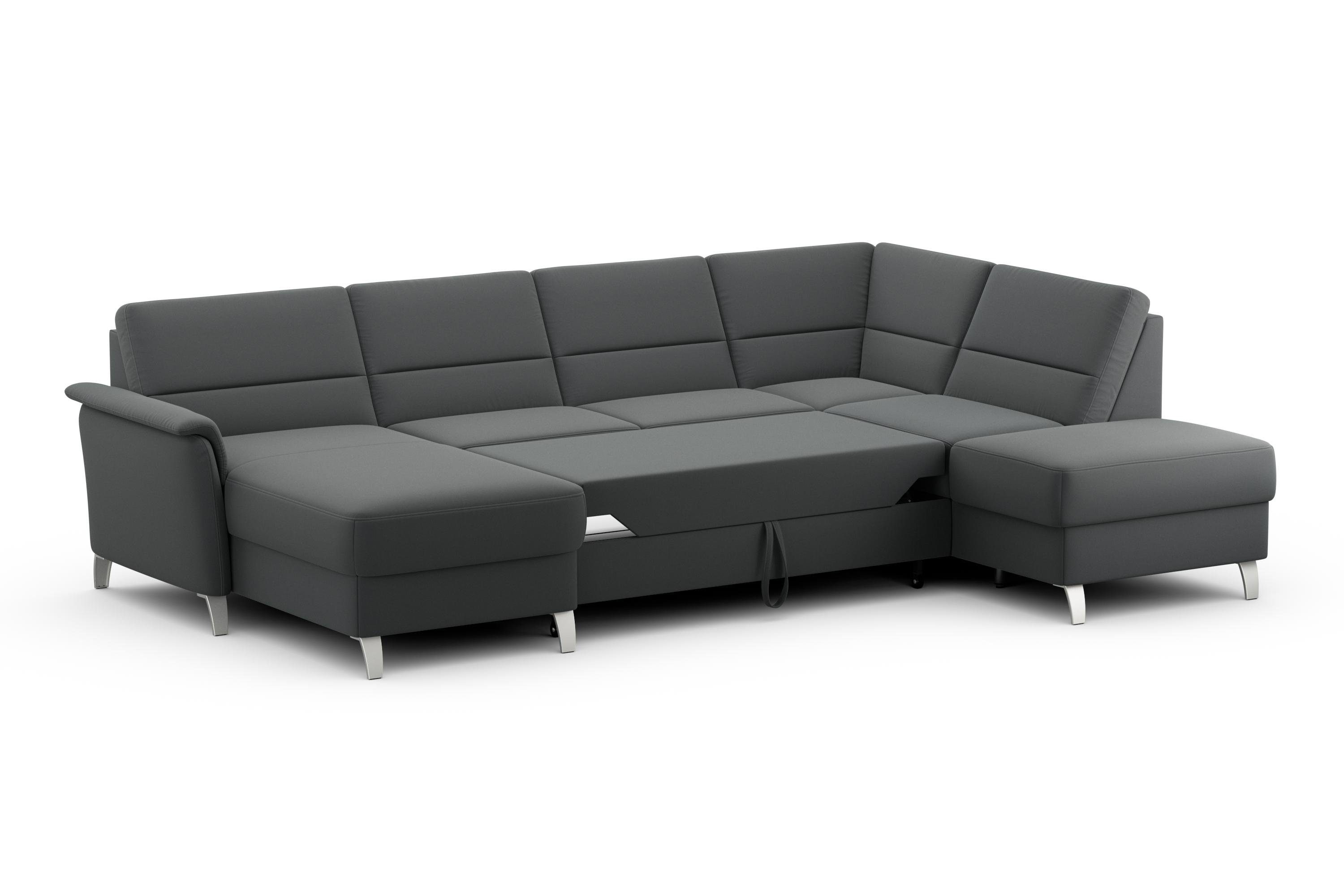 sit&more Zithoek Palmera U-vorm, B: 308 cm optioneel bedfunctie & bedlade, veerkern